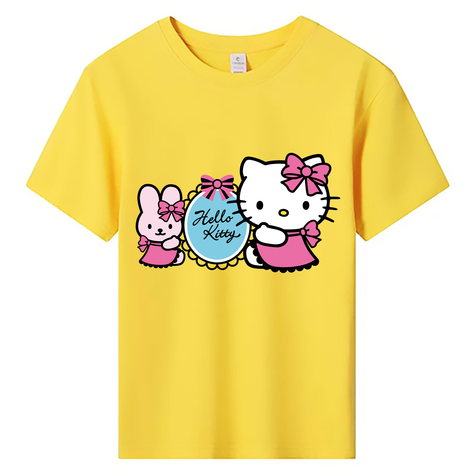 （画像用） Hello Kitty ハローキティ 綿100％キッズTシャツ（フロントプリント）