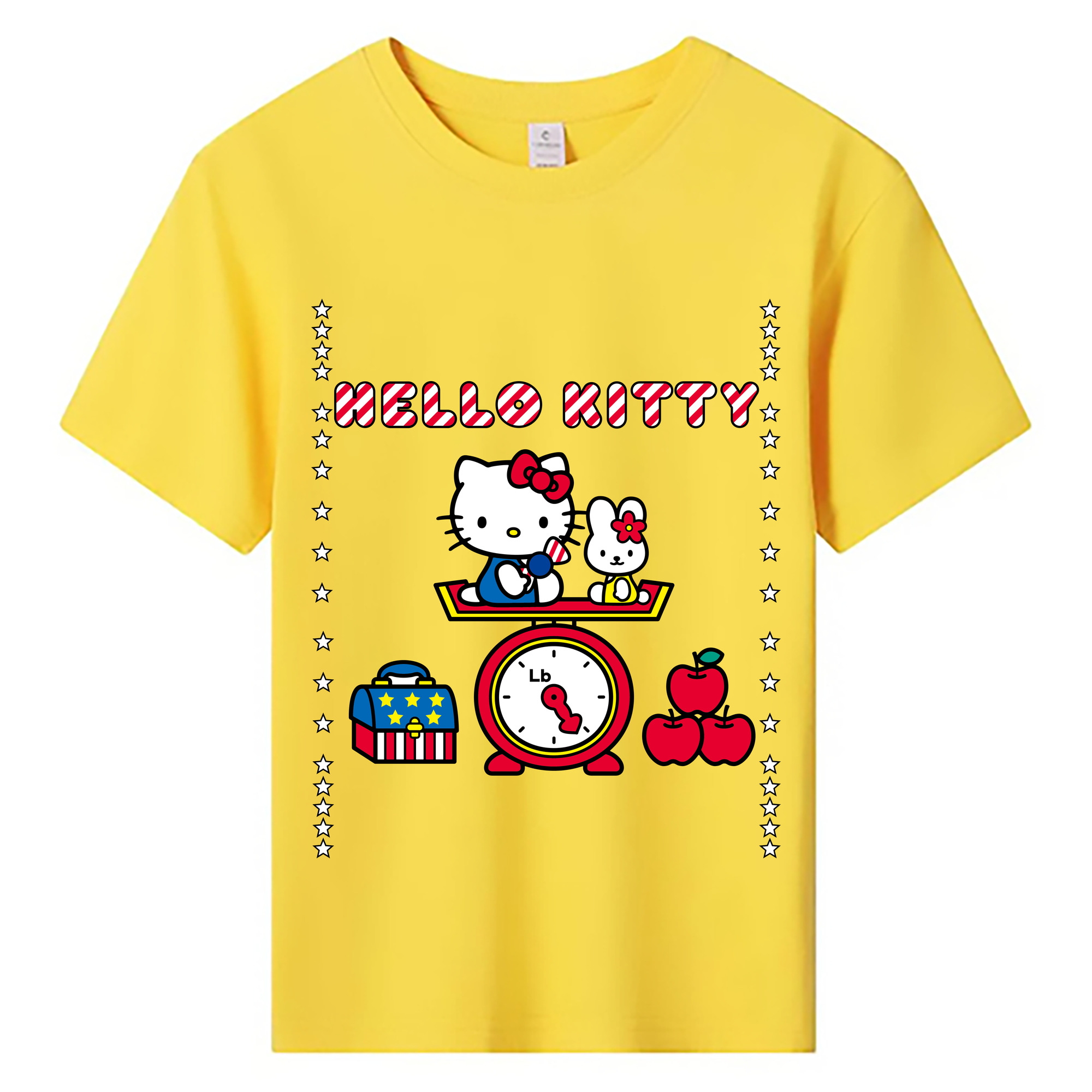 （画像用） Hello Kitty ハローキティ 綿100％キッズTシャツ（フロントプリント）