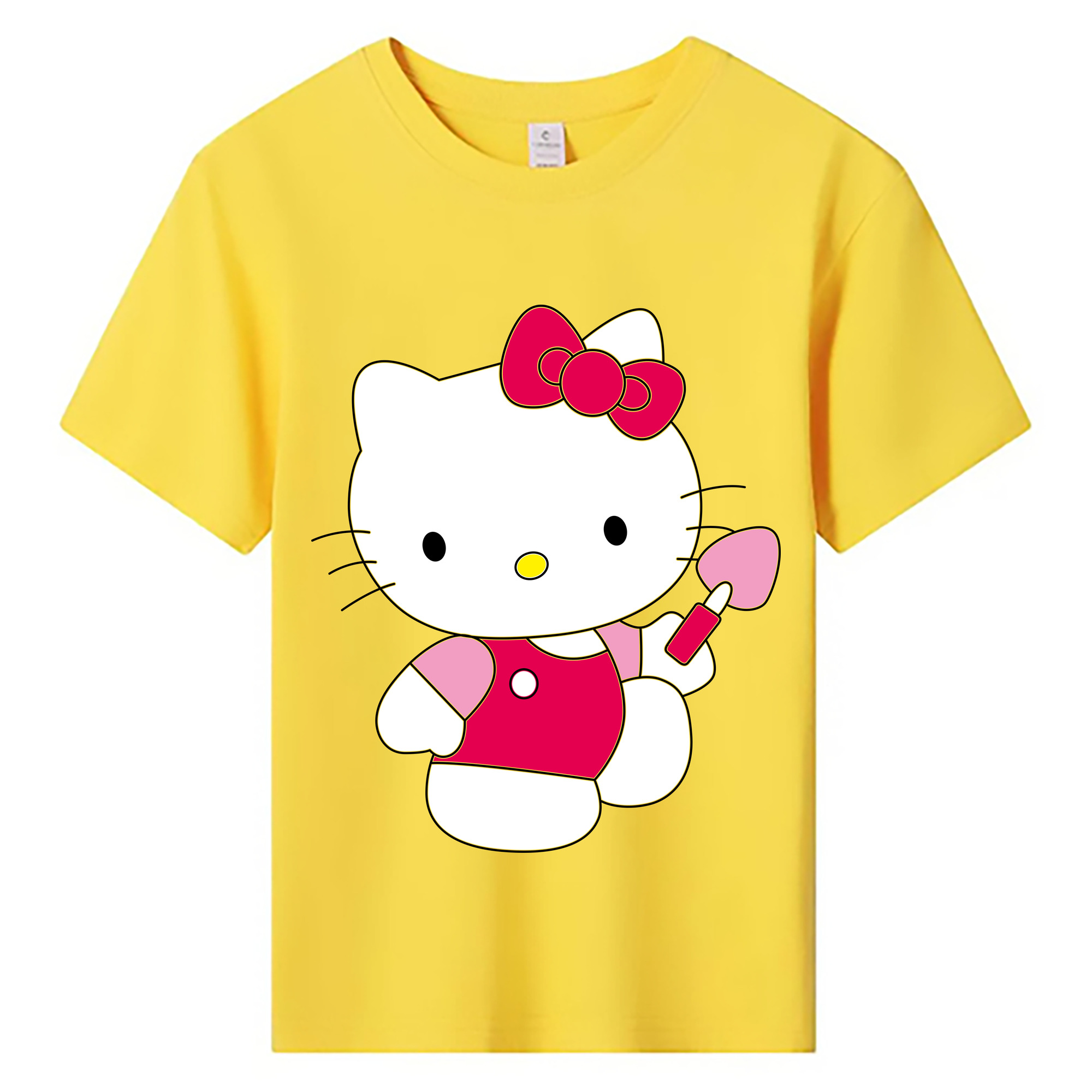 （画像用） Hello Kitty ハローキティ 綿100％キッズTシャツ（フロントプリント）