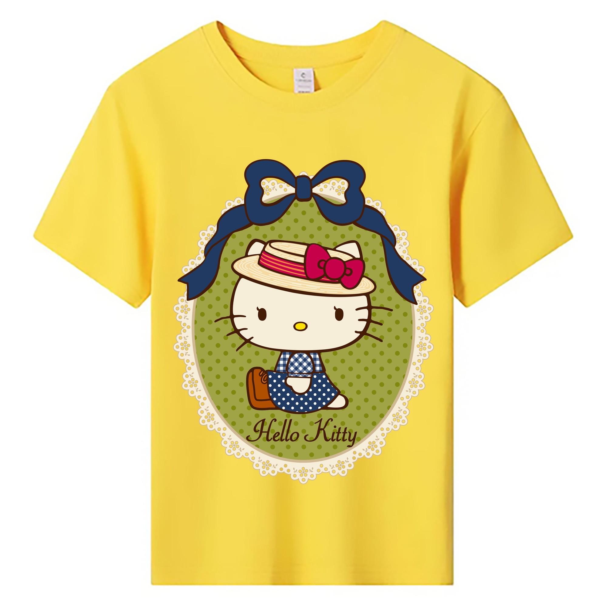 （画像用） Hello Kitty ハローキティ 綿100％キッズTシャツ（フロントプリント）