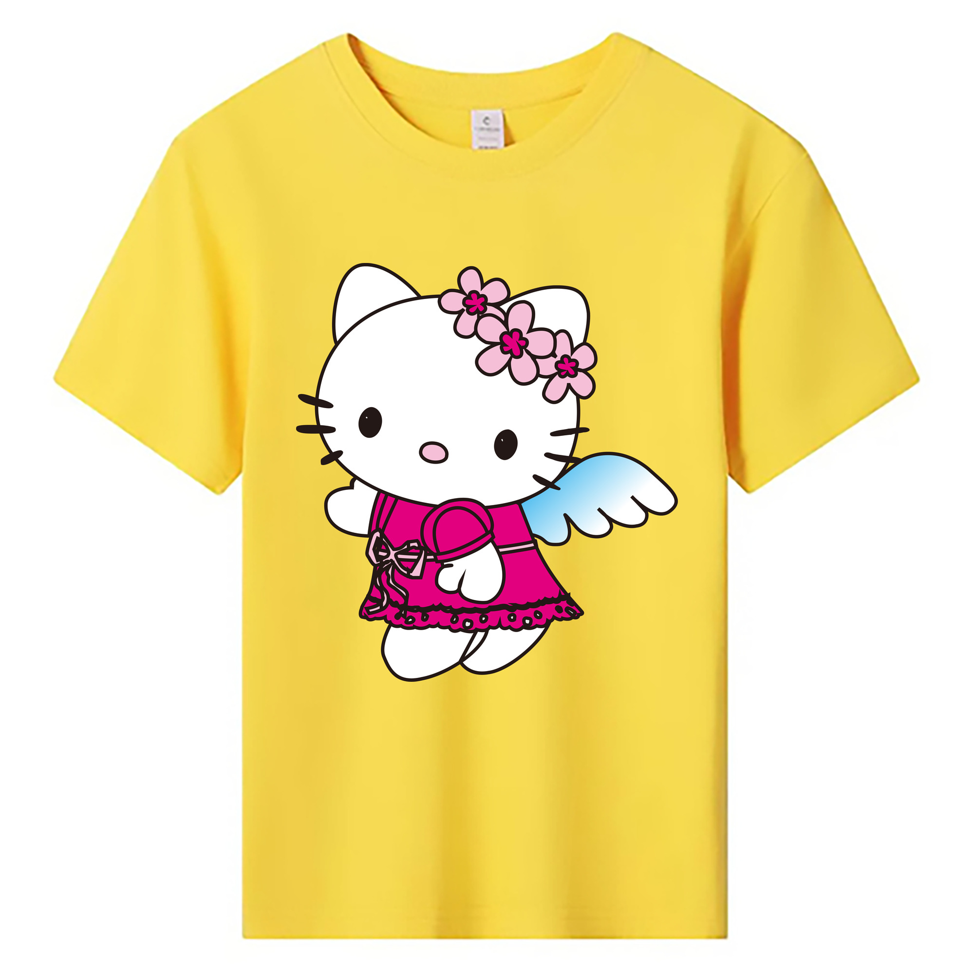 （画像用） Hello Kitty ハローキティ 綿100％キッズTシャツ（フロントプリント）