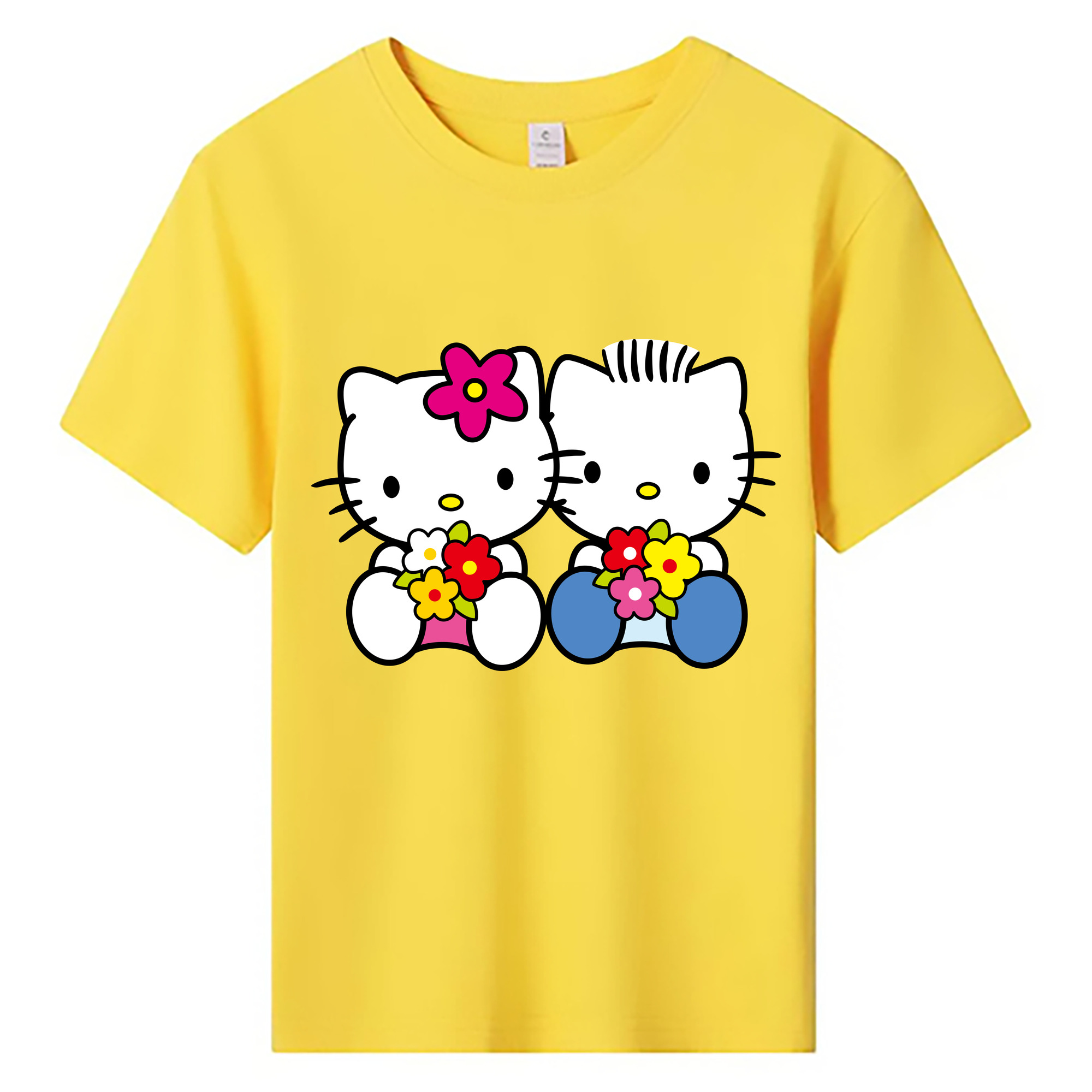 （画像用） Hello Kitty ハローキティ 綿100％キッズTシャツ（フロントプリント）