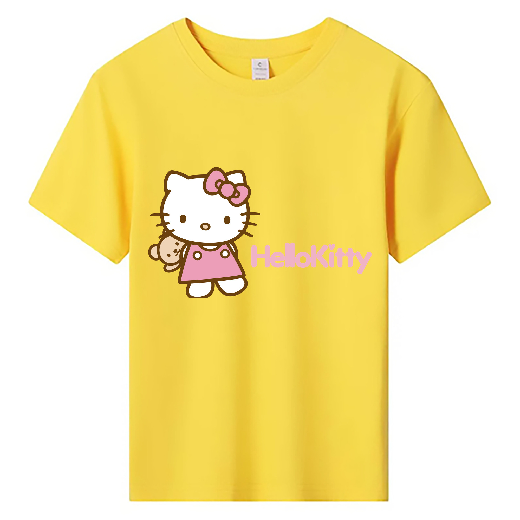 （画像用） Hello Kitty ハローキティ 綿100％キッズTシャツ（フロントプリント）