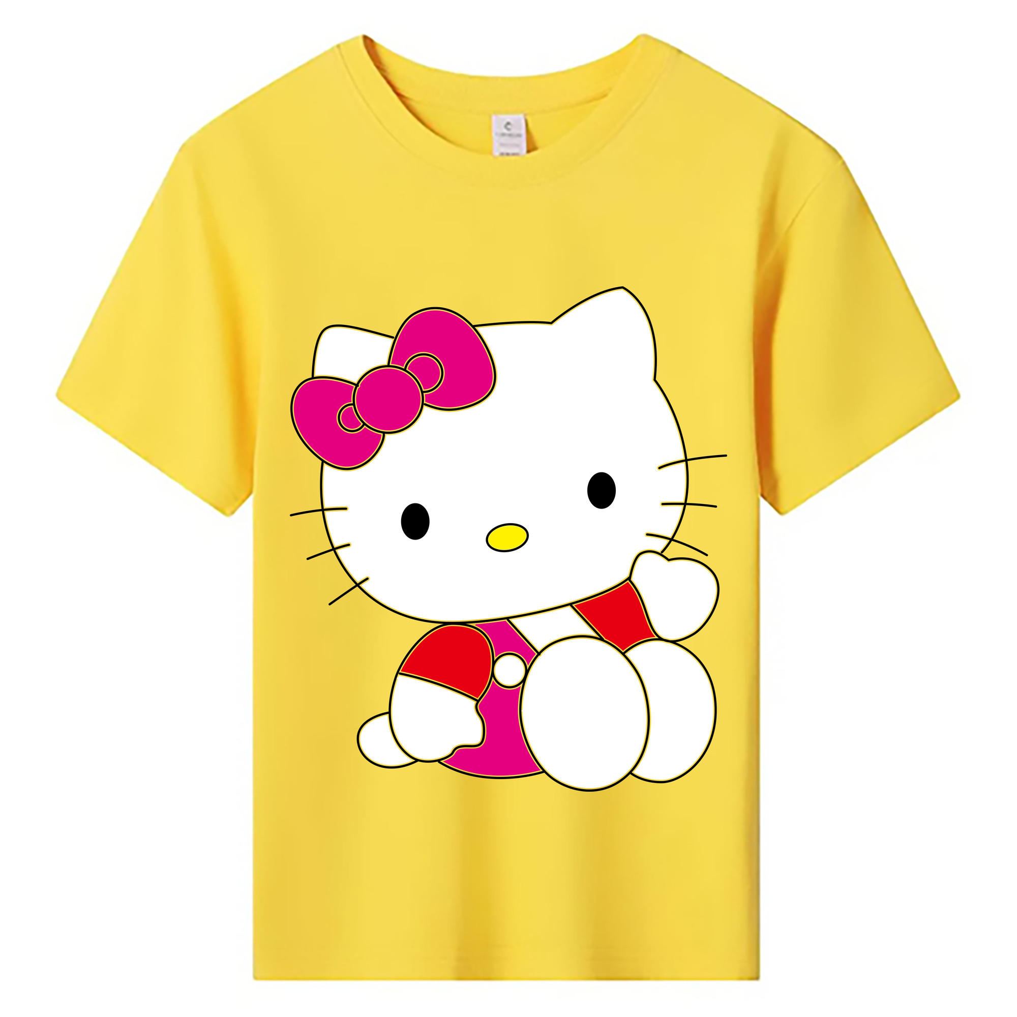 （画像用） Hello Kitty ハローキティ 綿100％キッズTシャツ（フロントプリント）