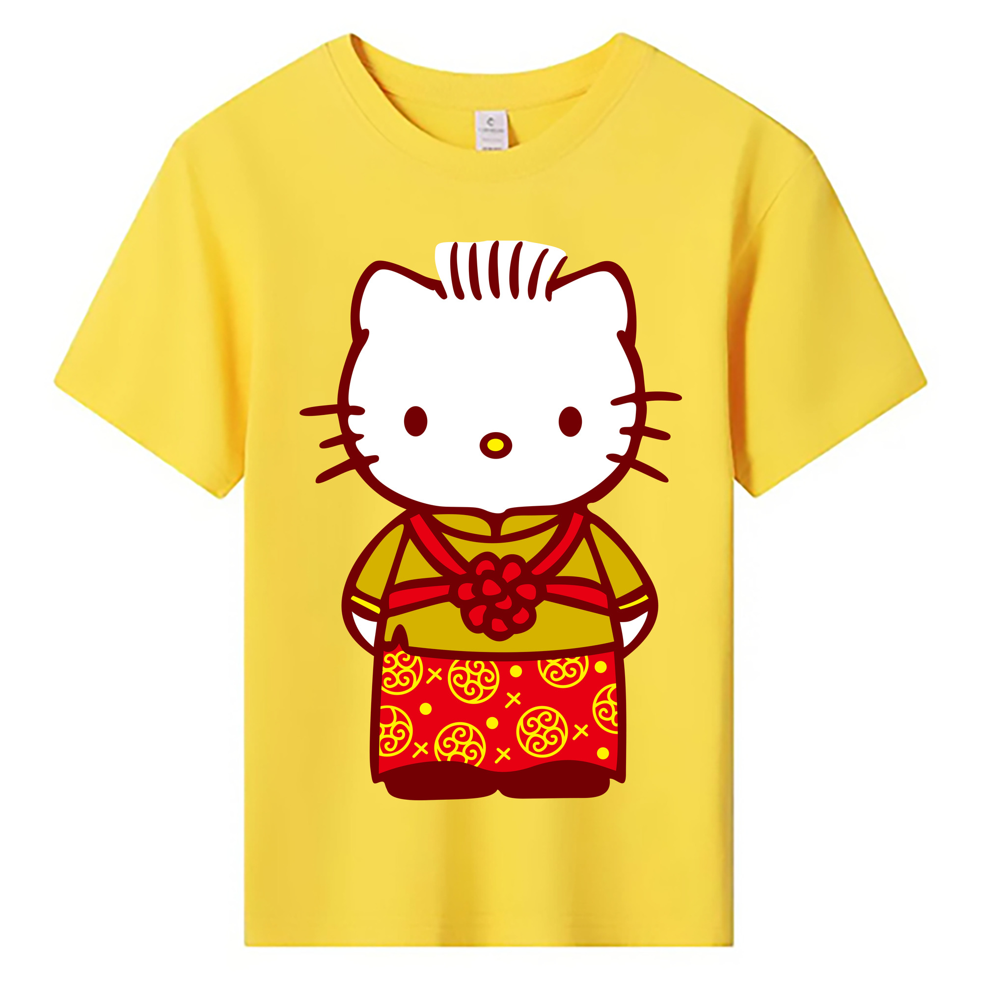 （画像用） Hello Kitty ハローキティ 綿100％キッズTシャツ（フロントプリント）