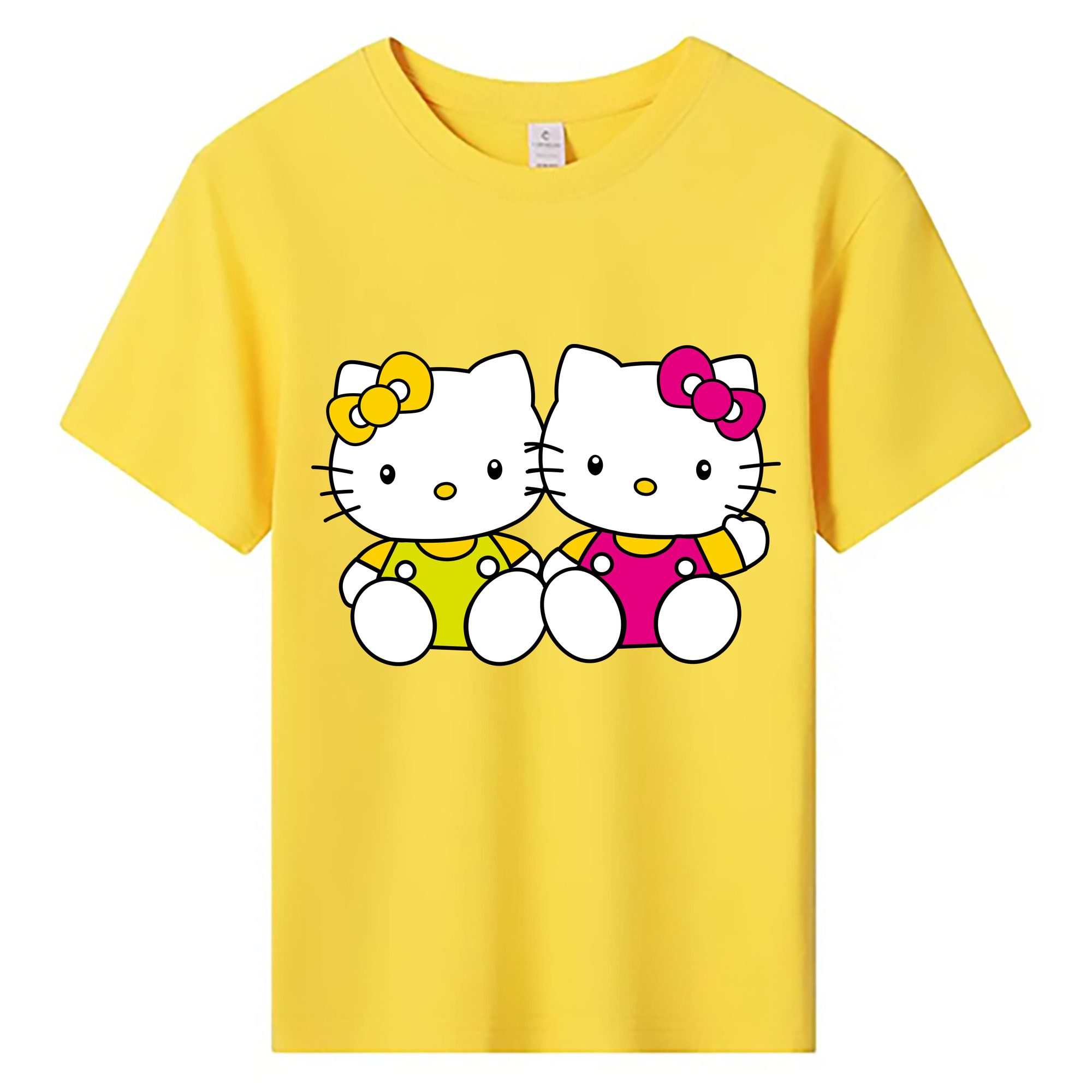 （画像用） Hello Kitty ハローキティ 綿100％キッズTシャツ（フロントプリント）
