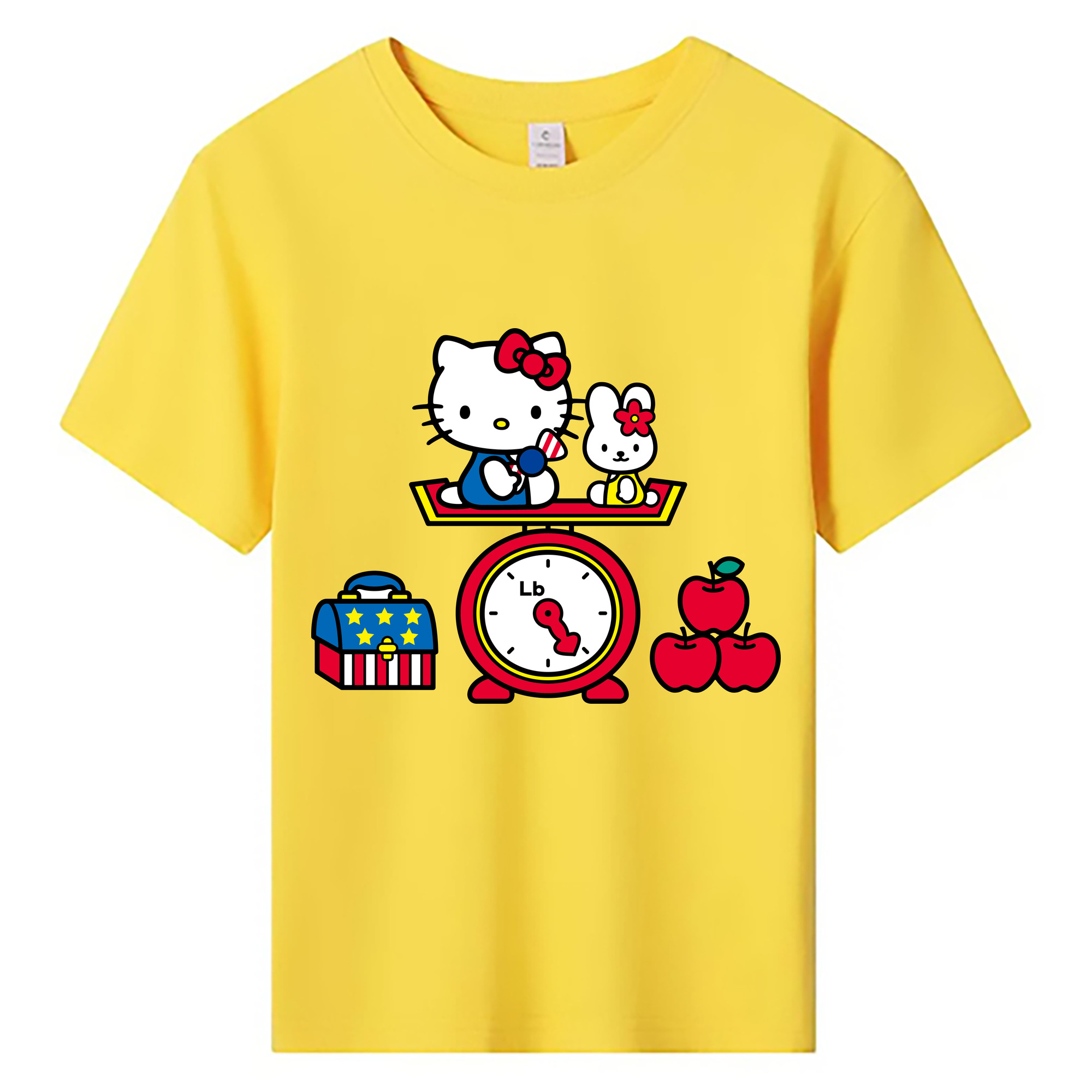 （画像用） Hello Kitty ハローキティ 綿100％キッズTシャツ（フロントプリント）