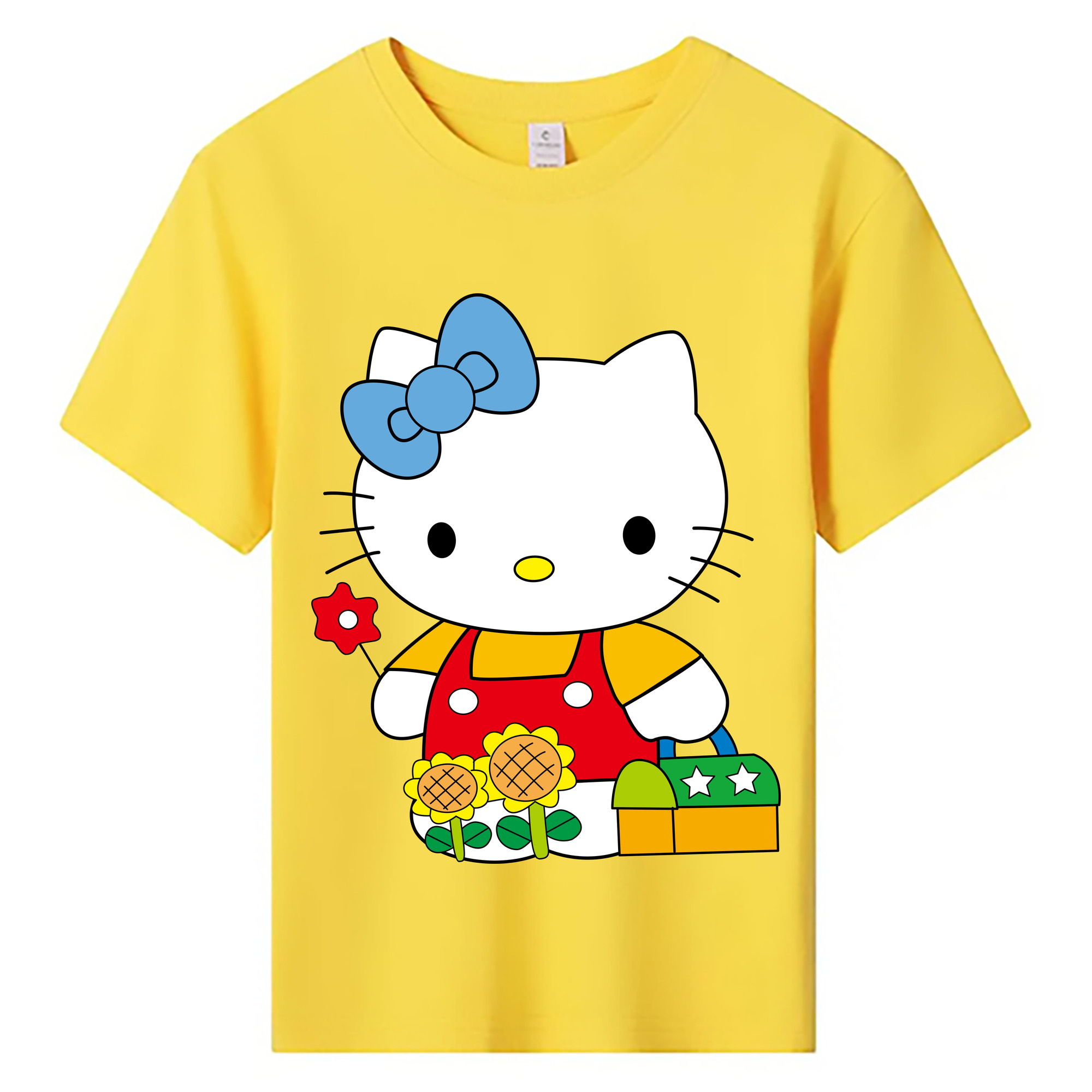 （画像用） Hello Kitty ハローキティ 綿100％キッズTシャツ（フロントプリント）