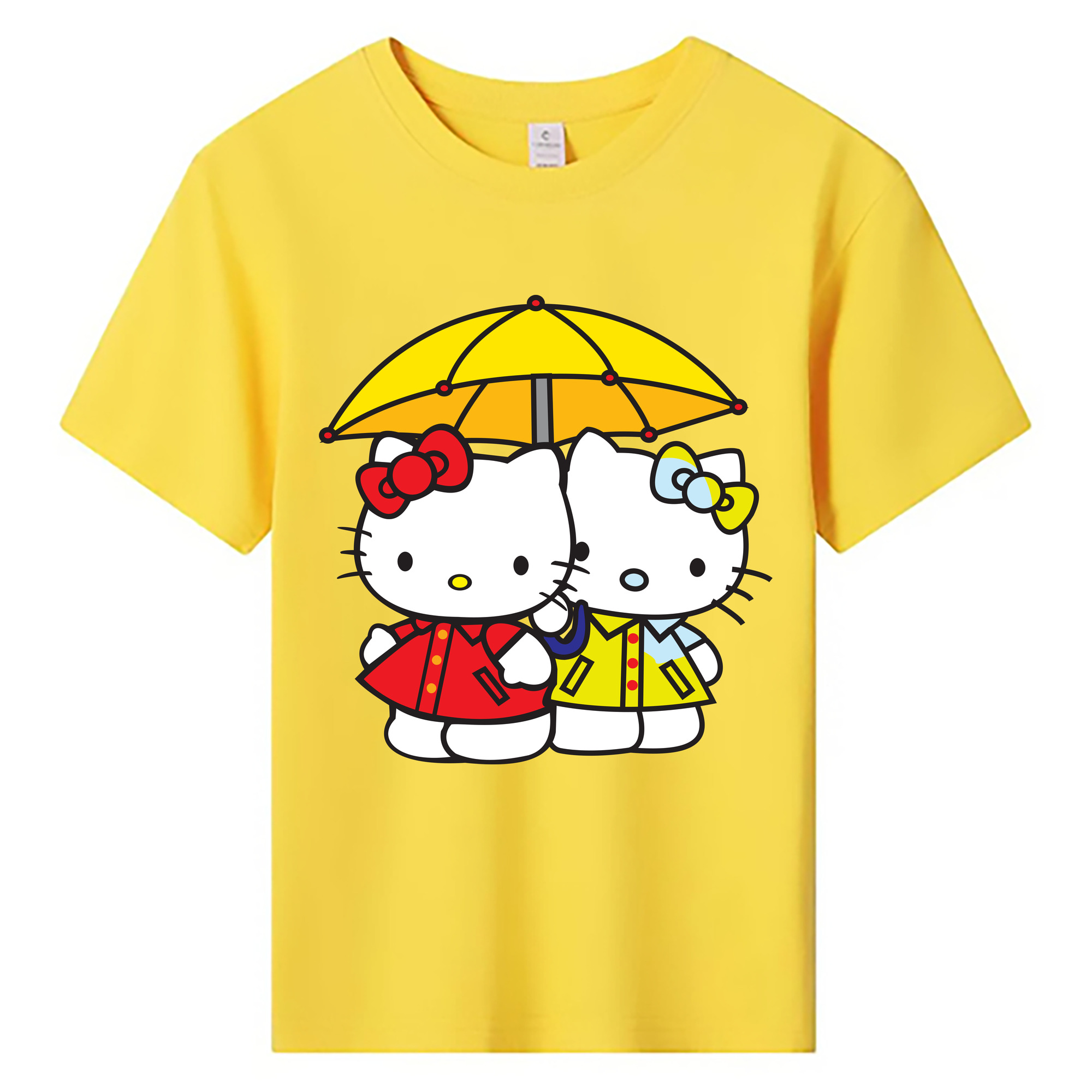 （画像用） Hello Kitty ハローキティ 綿100％キッズTシャツ（フロントプリント）