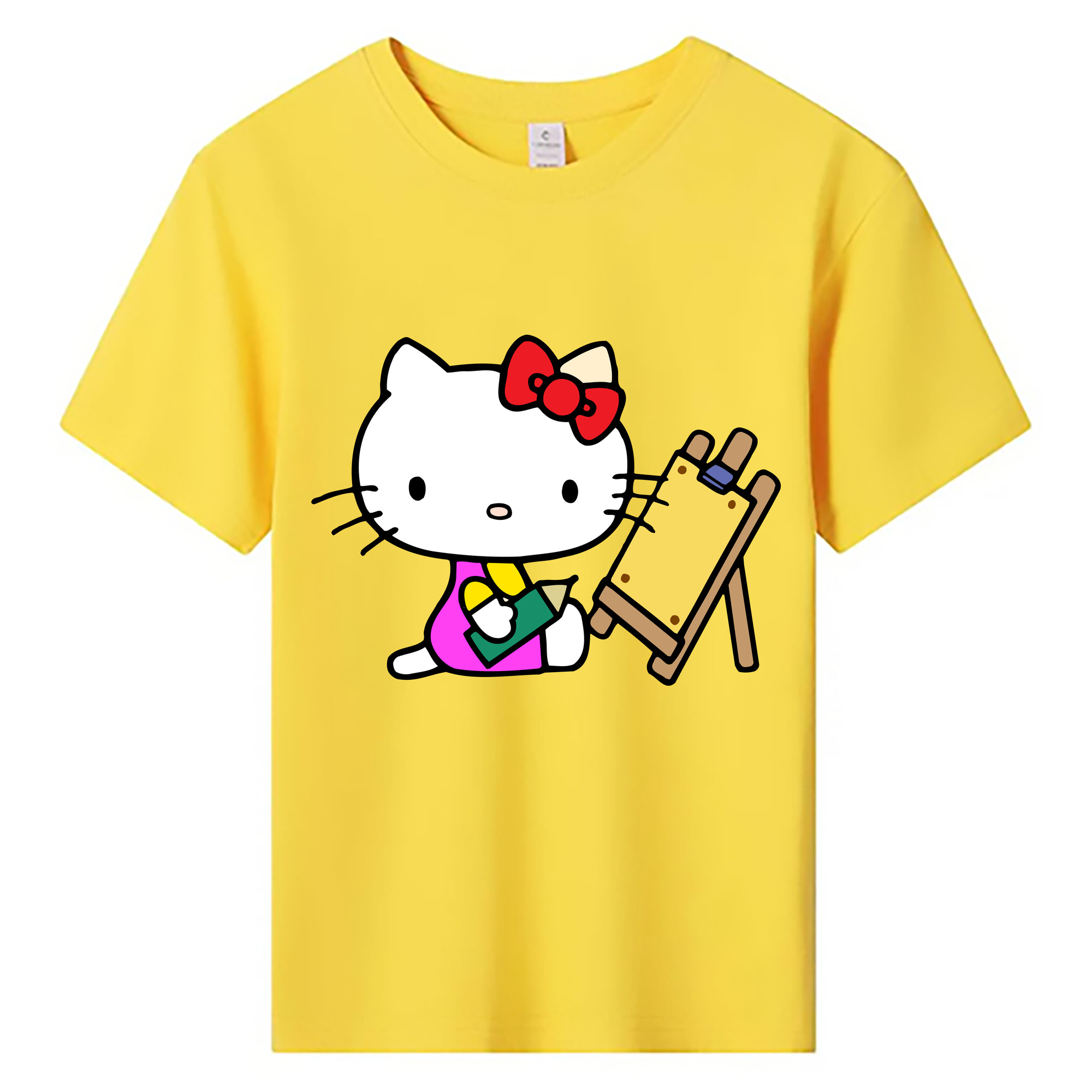 （画像用） Hello Kitty ハローキティ 綿100％キッズTシャツ（フロントプリント）