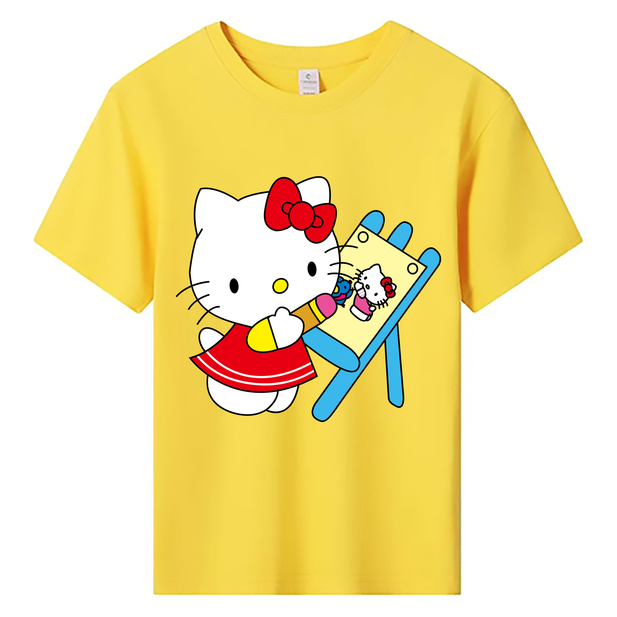 （画像用） Hello Kitty ハローキティ 綿100％キッズTシャツ（フロントプリント）