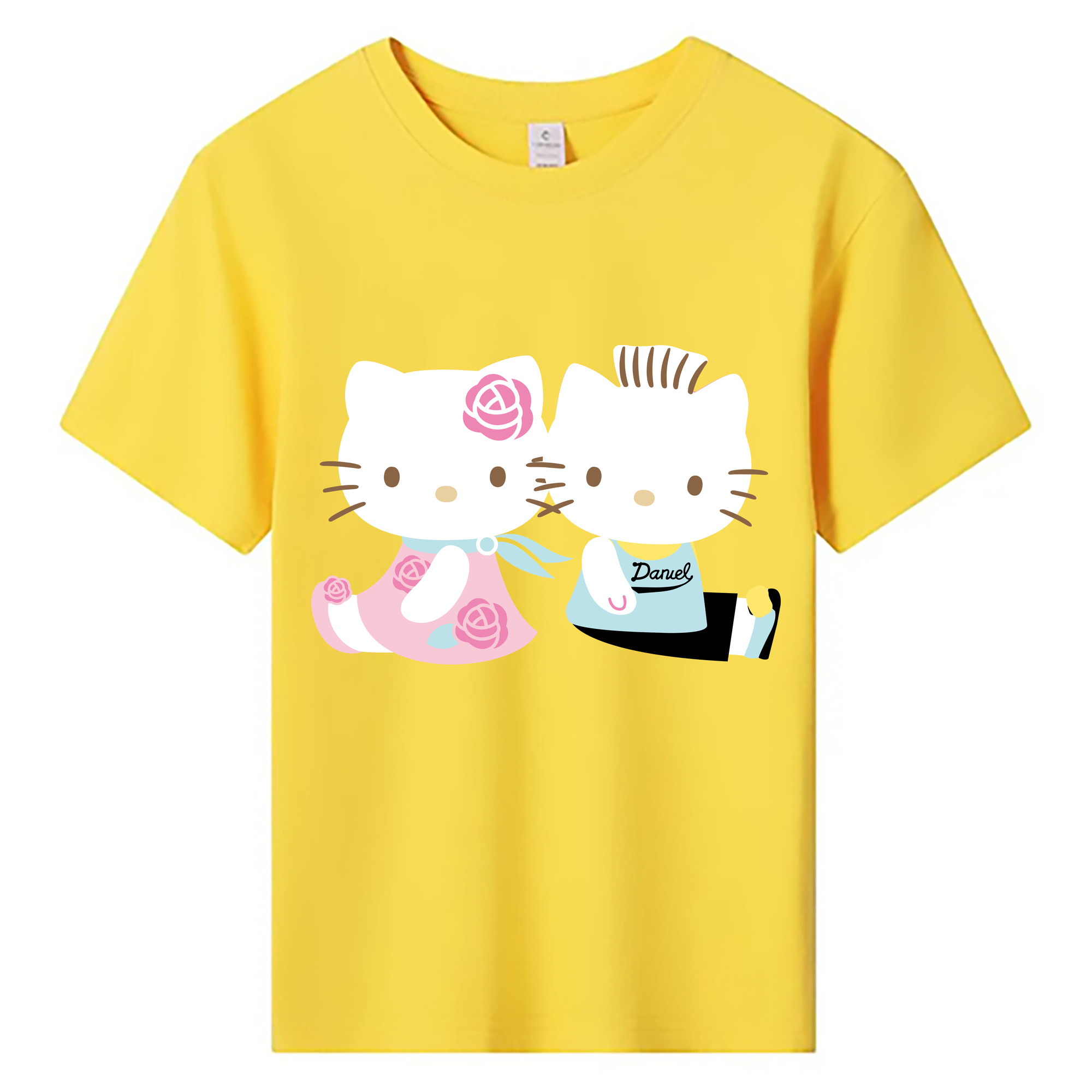 （画像用） Hello Kitty ハローキティ 綿100％キッズTシャツ（フロントプリント）