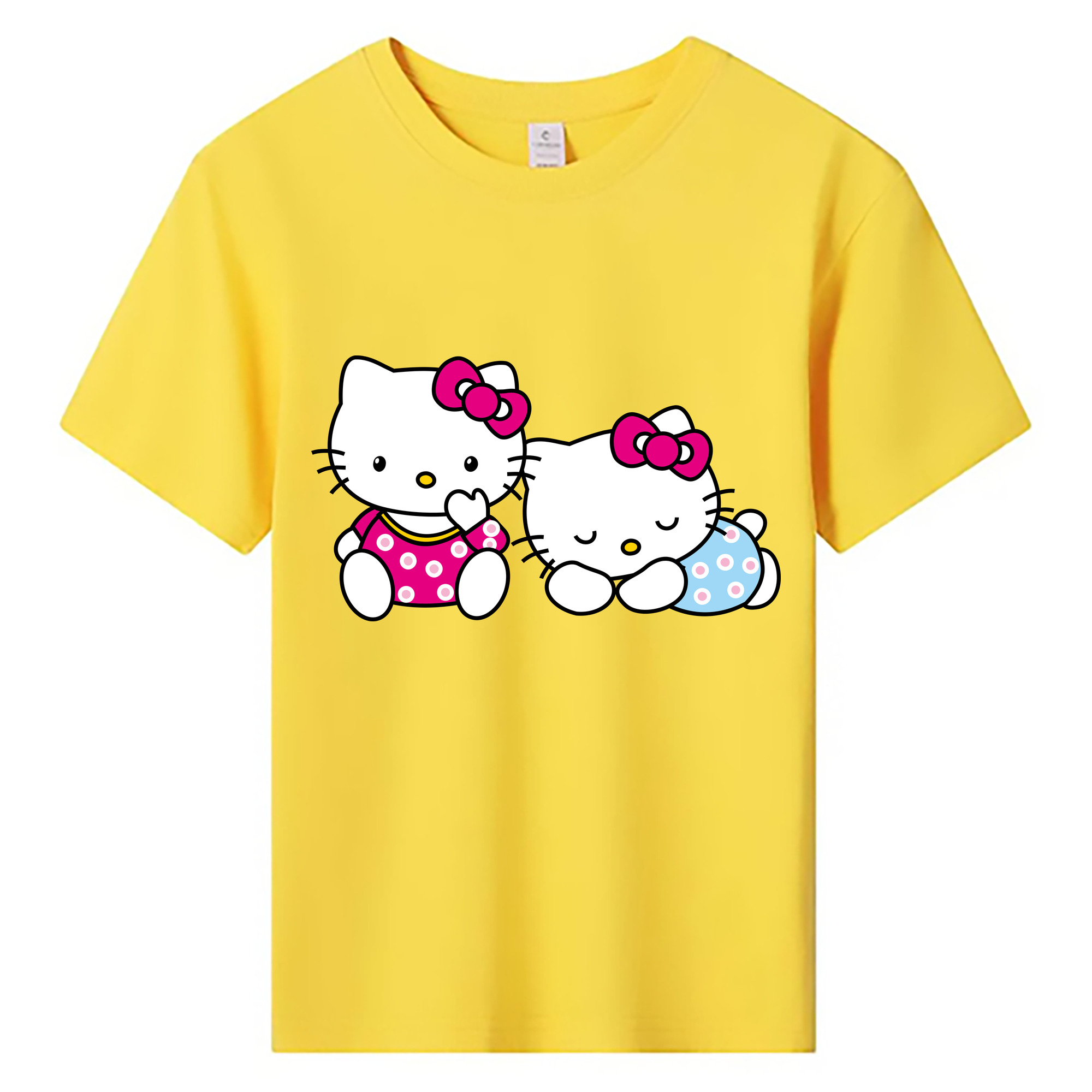 （画像用） Hello Kitty ハローキティ 綿100％キッズTシャツ（フロントプリント）