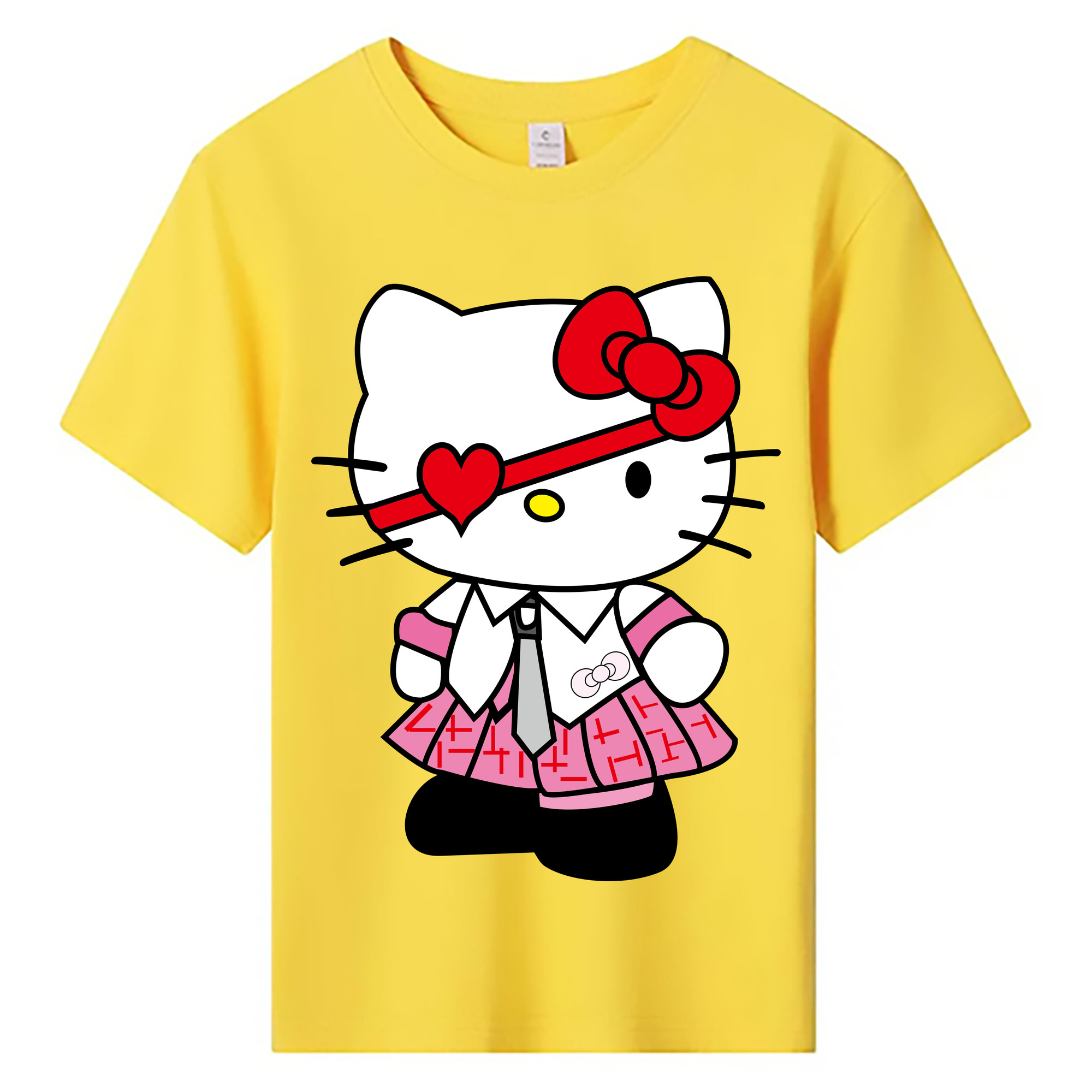 （画像用） Hello Kitty ハローキティ 綿100％キッズTシャツ（フロントプリント）