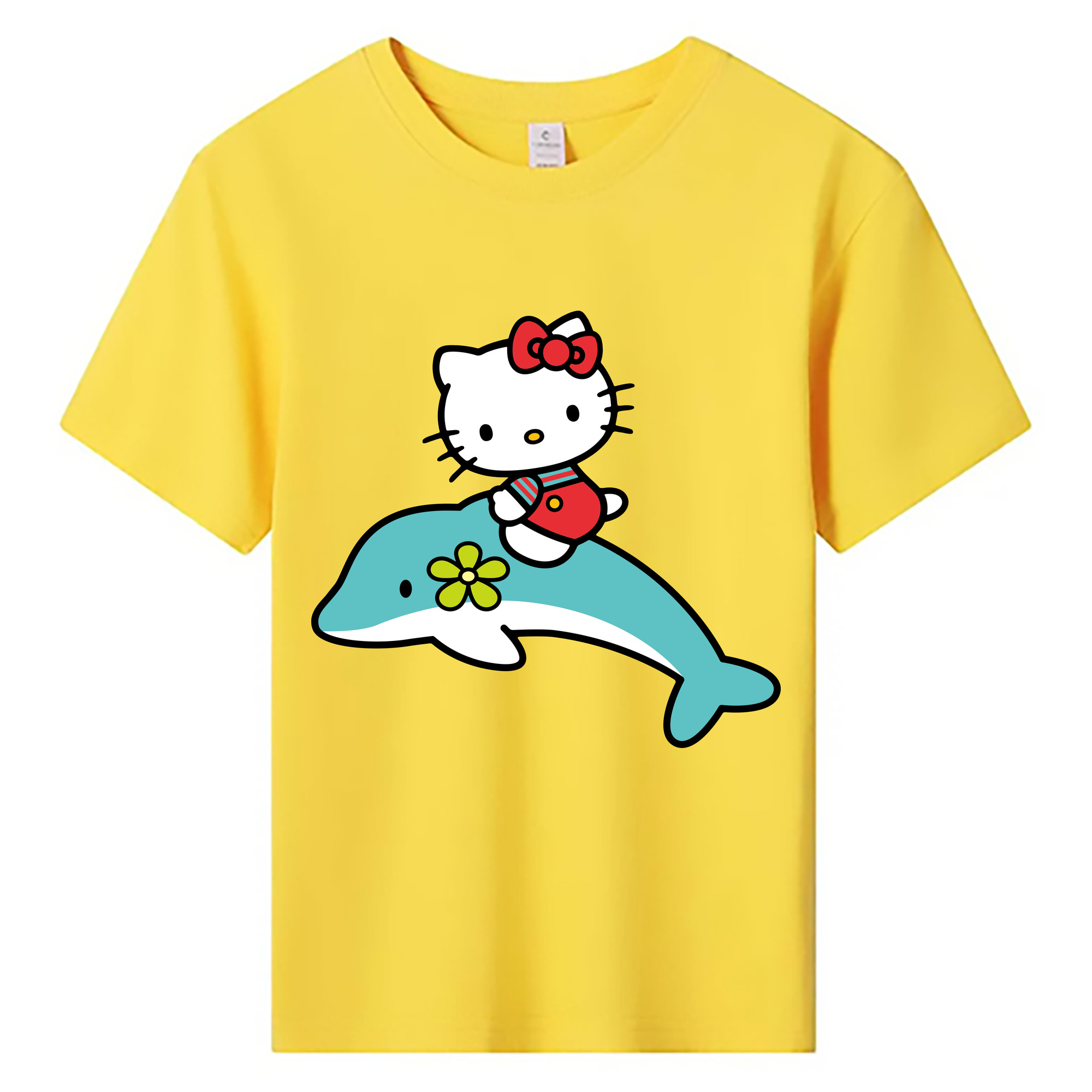 （画像用） Hello Kitty ハローキティ 綿100％キッズTシャツ（フロントプリント）