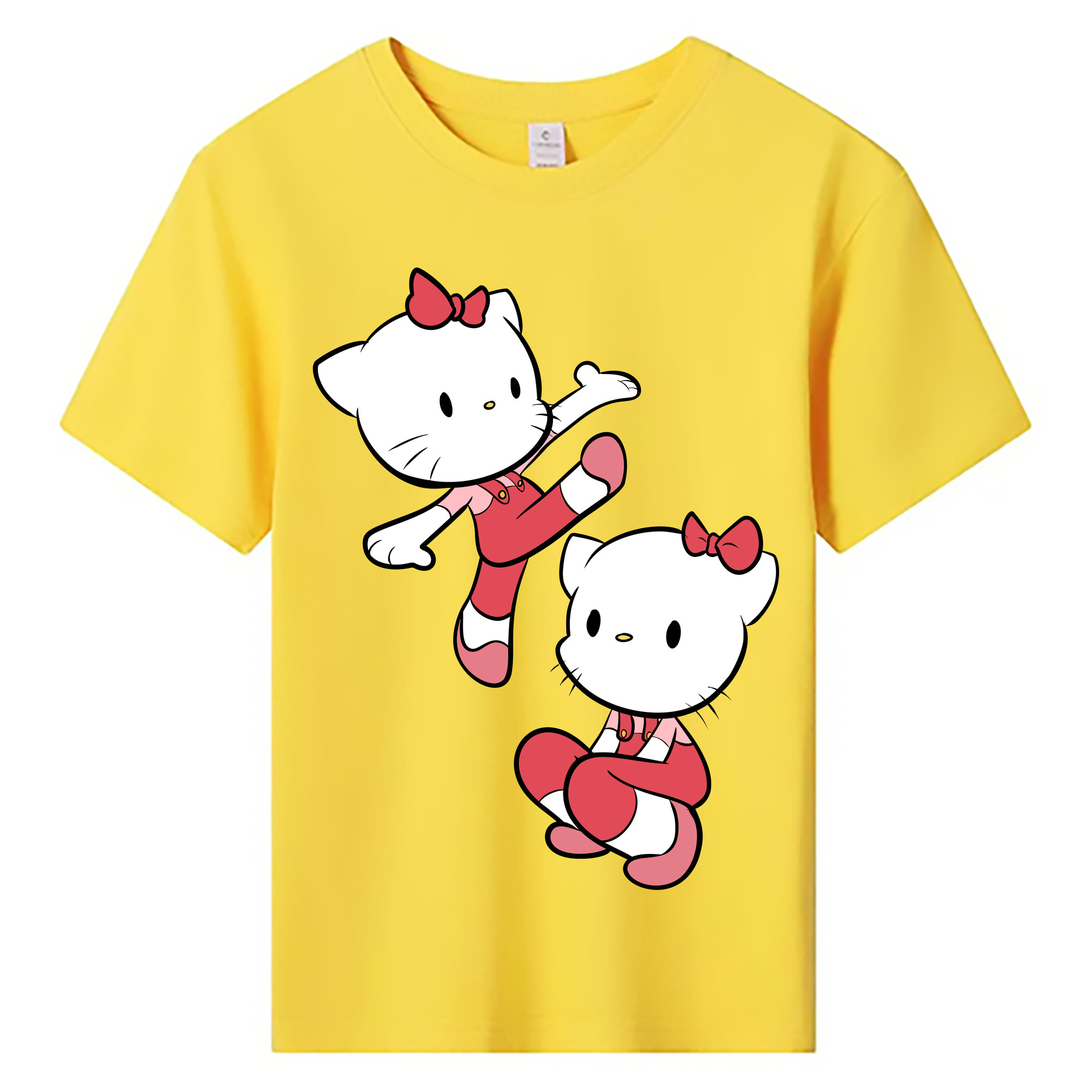 （画像用） Hello Kitty ハローキティ 綿100％キッズTシャツ（フロントプリント）
