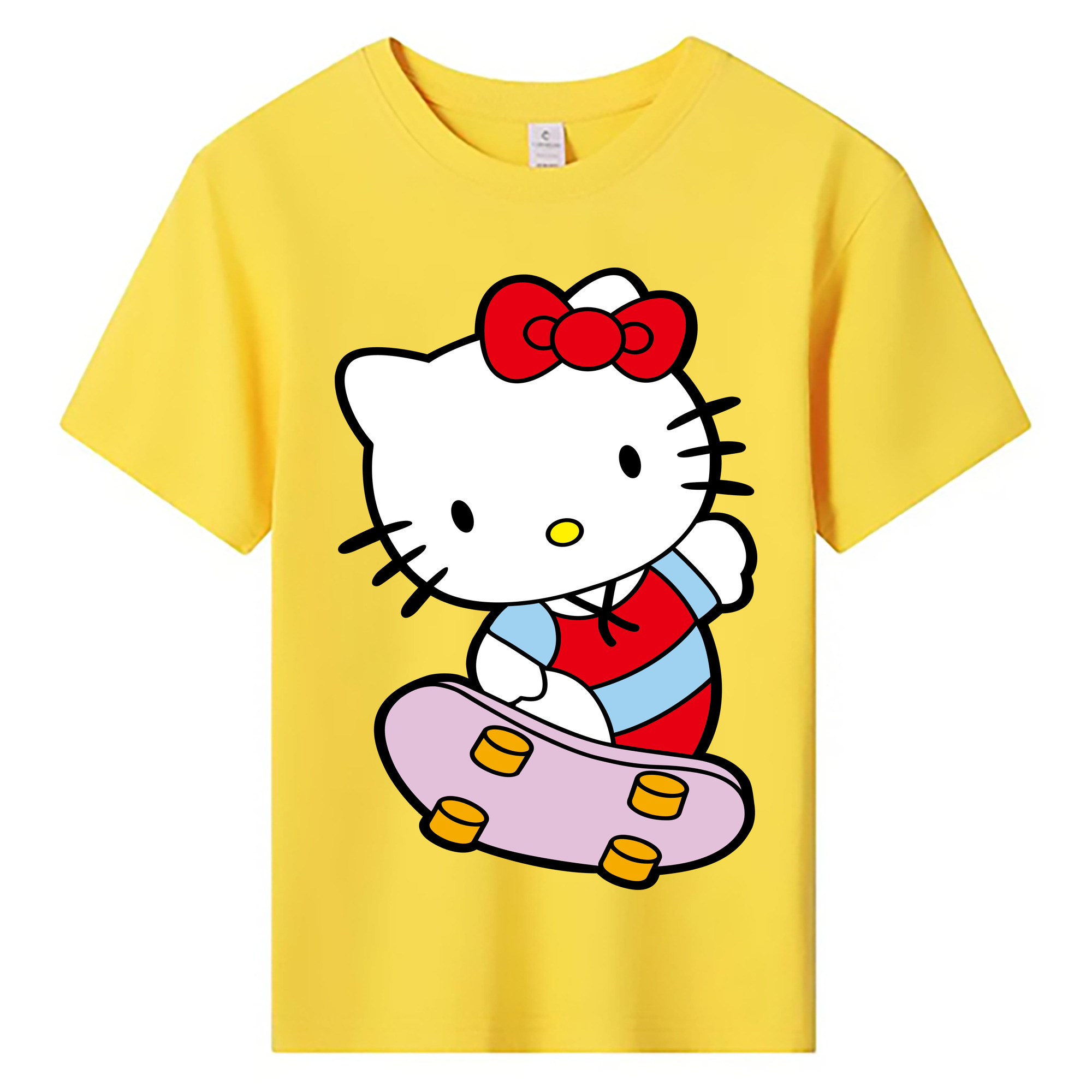 （画像用） Hello Kitty ハローキティ 綿100％キッズTシャツ（フロントプリント）