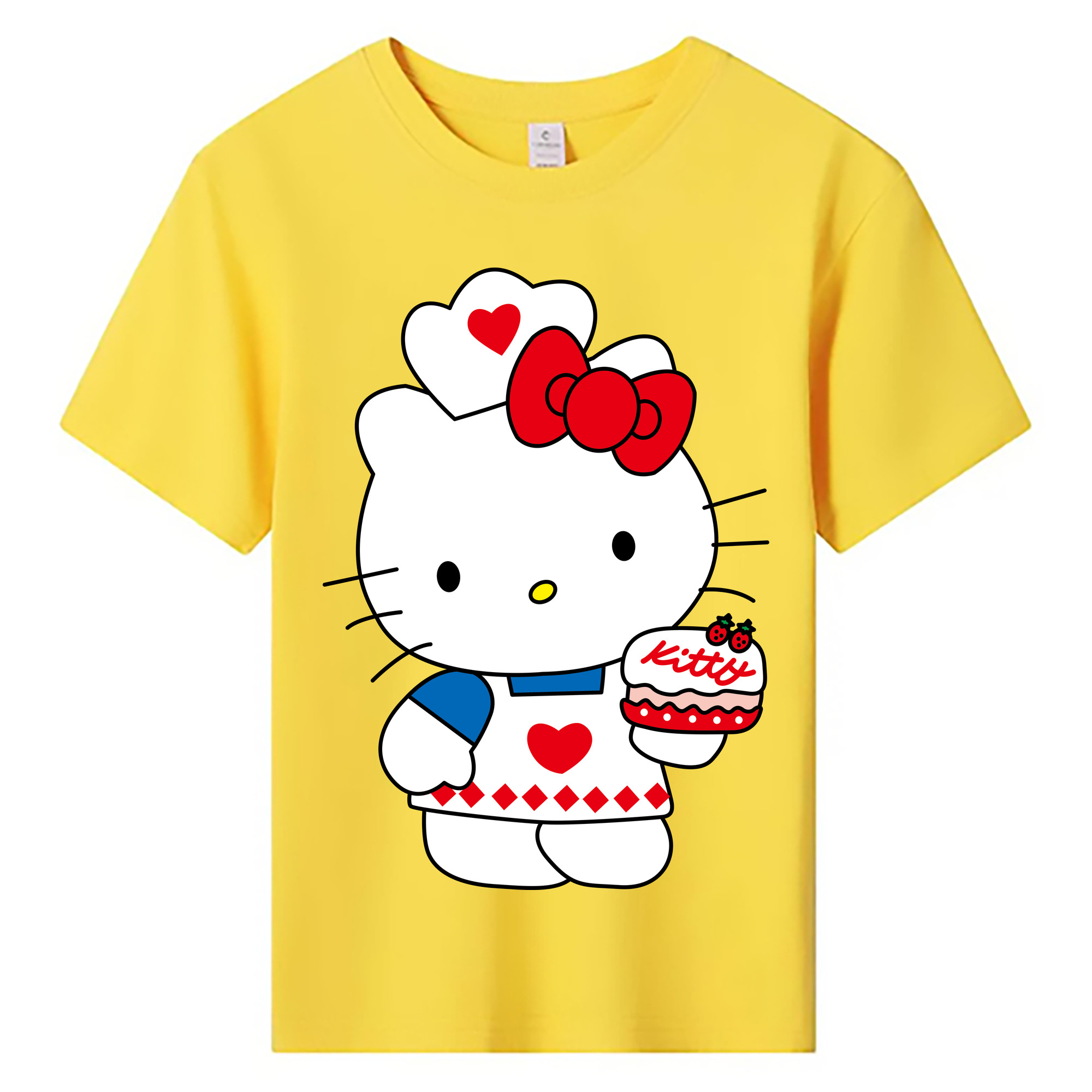 （画像用） Hello Kitty ハローキティ 綿100％キッズTシャツ（フロントプリント）