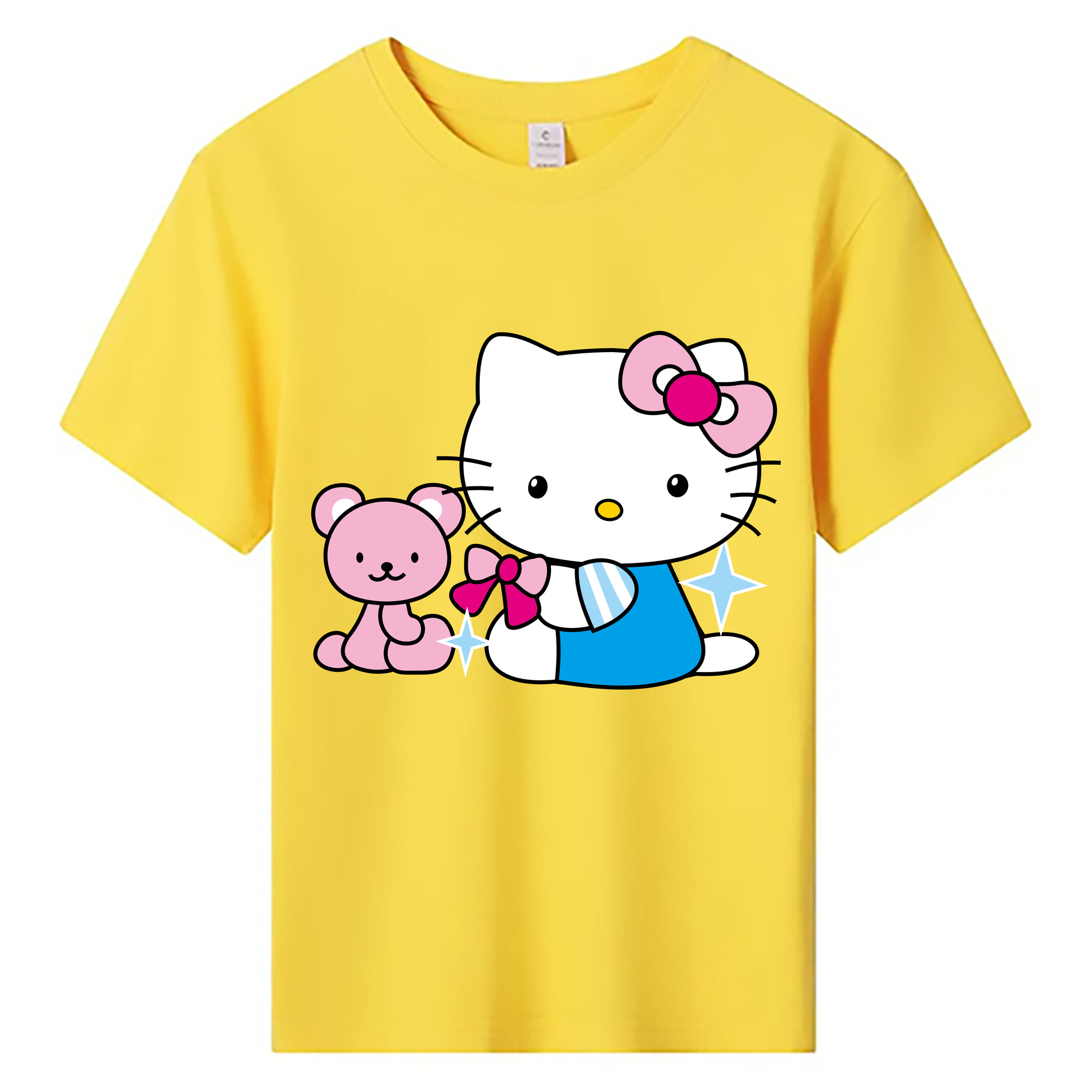 （画像用） Hello Kitty ハローキティ 綿100％キッズTシャツ（フロントプリント）
