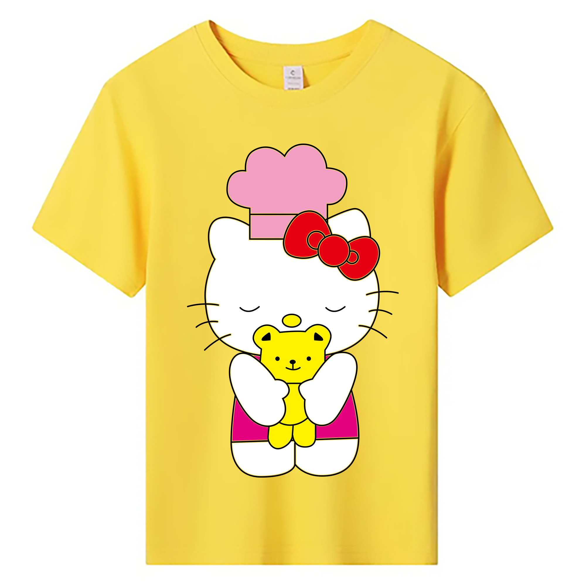 （画像用） Hello Kitty ハローキティ 綿100％キッズTシャツ（フロントプリント）