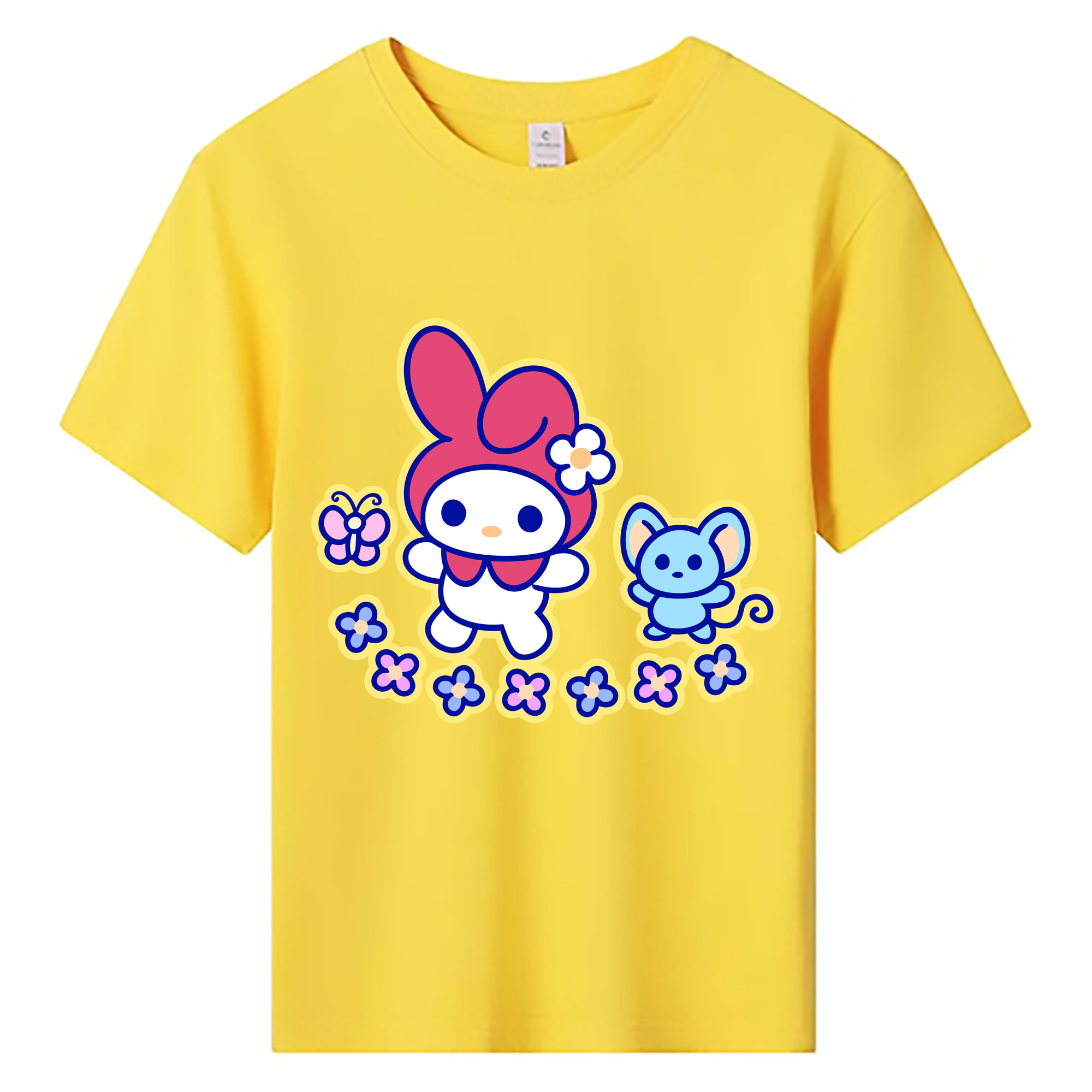 （画像用） Hello Kitty ハローキティ 綿100％キッズTシャツ（フロントプリント）
