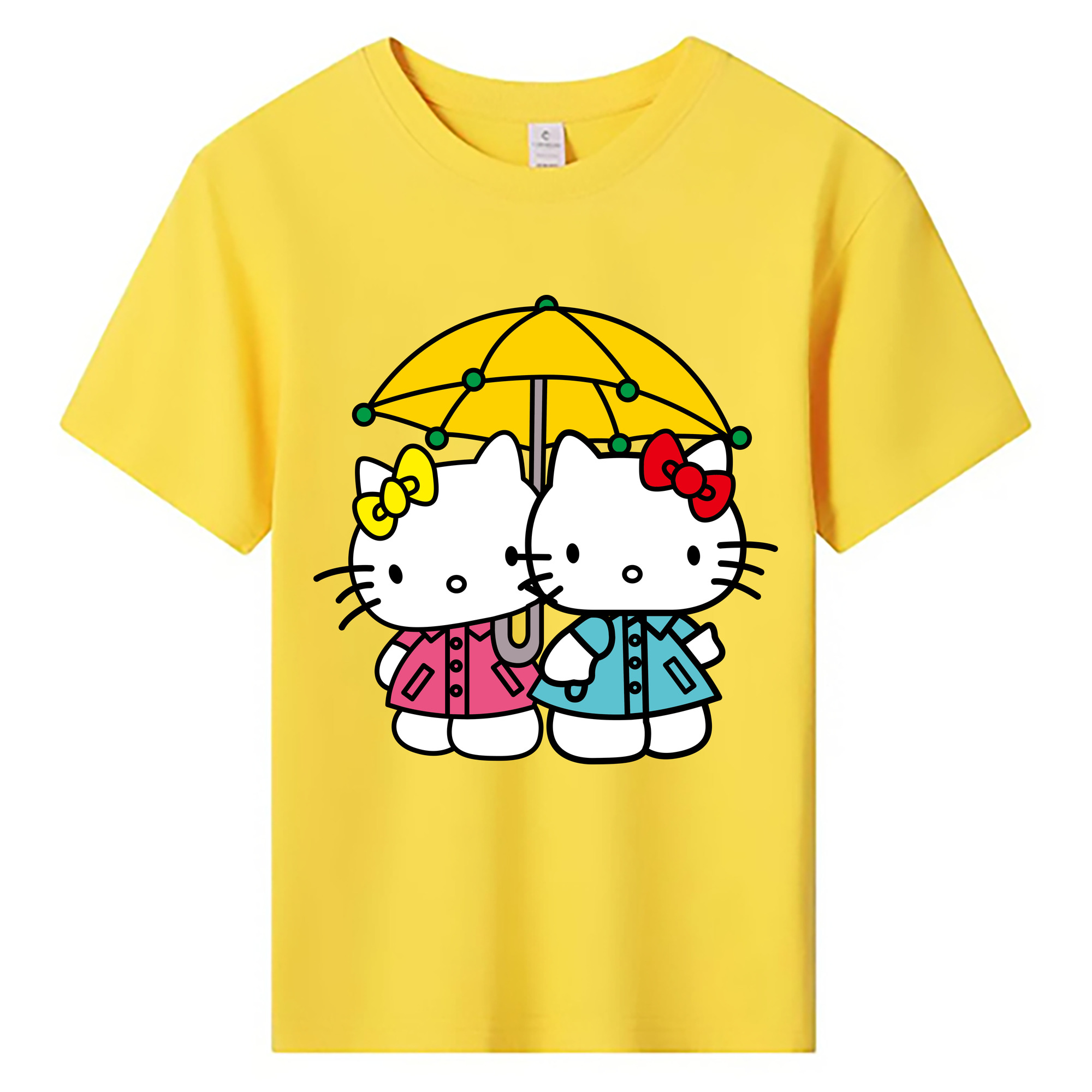 （画像用） Hello Kitty ハローキティ 綿100％キッズTシャツ（フロントプリント）