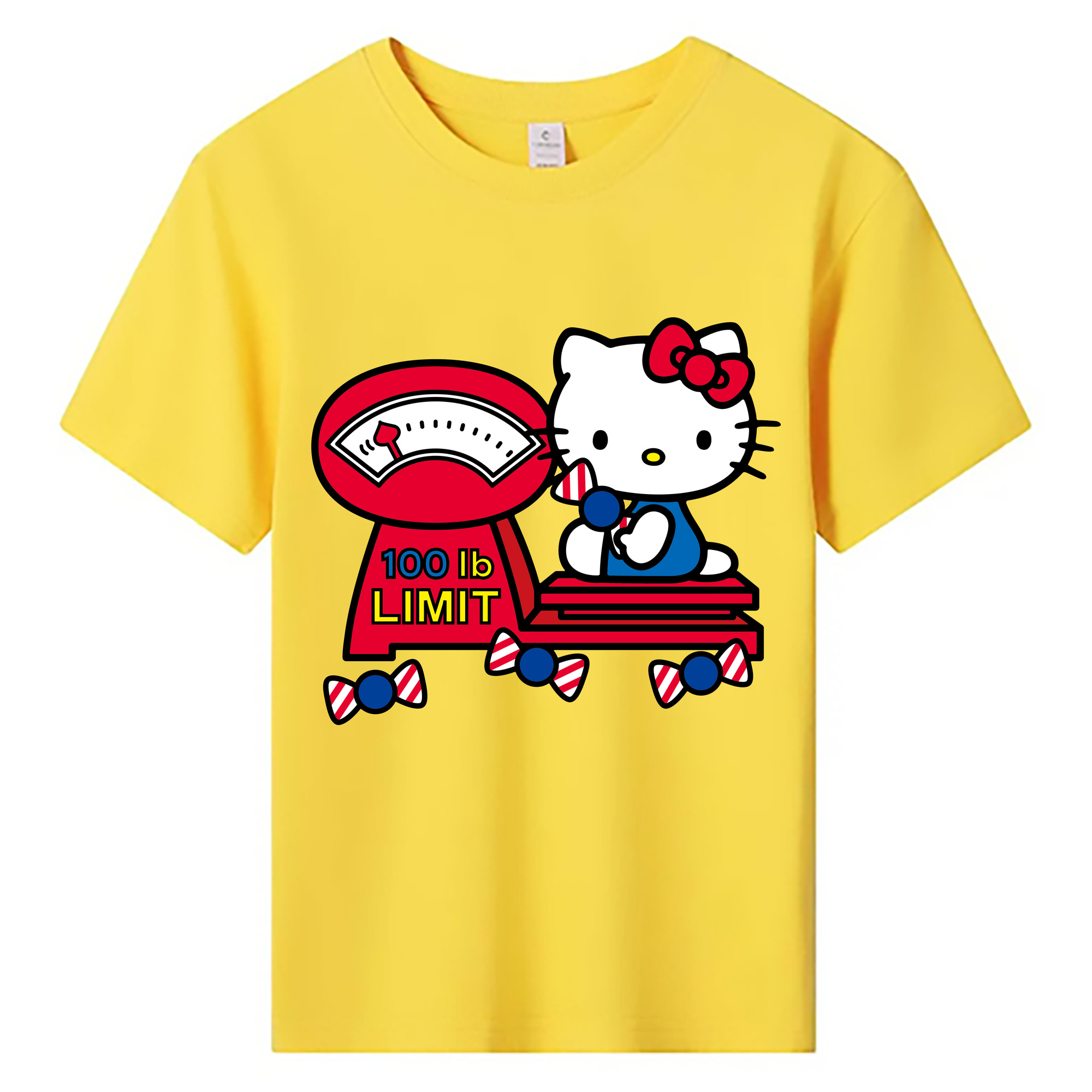 （画像用） Hello Kitty ハローキティ 綿100％キッズTシャツ（フロントプリント）