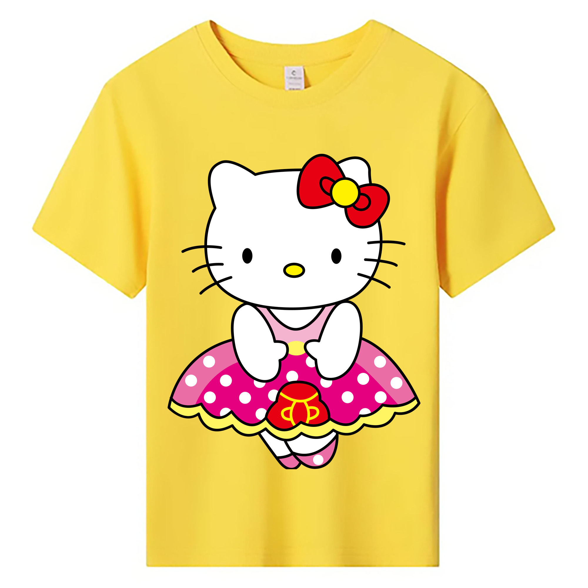 （画像用） Hello Kitty ハローキティ 綿100％キッズTシャツ（フロントプリント）