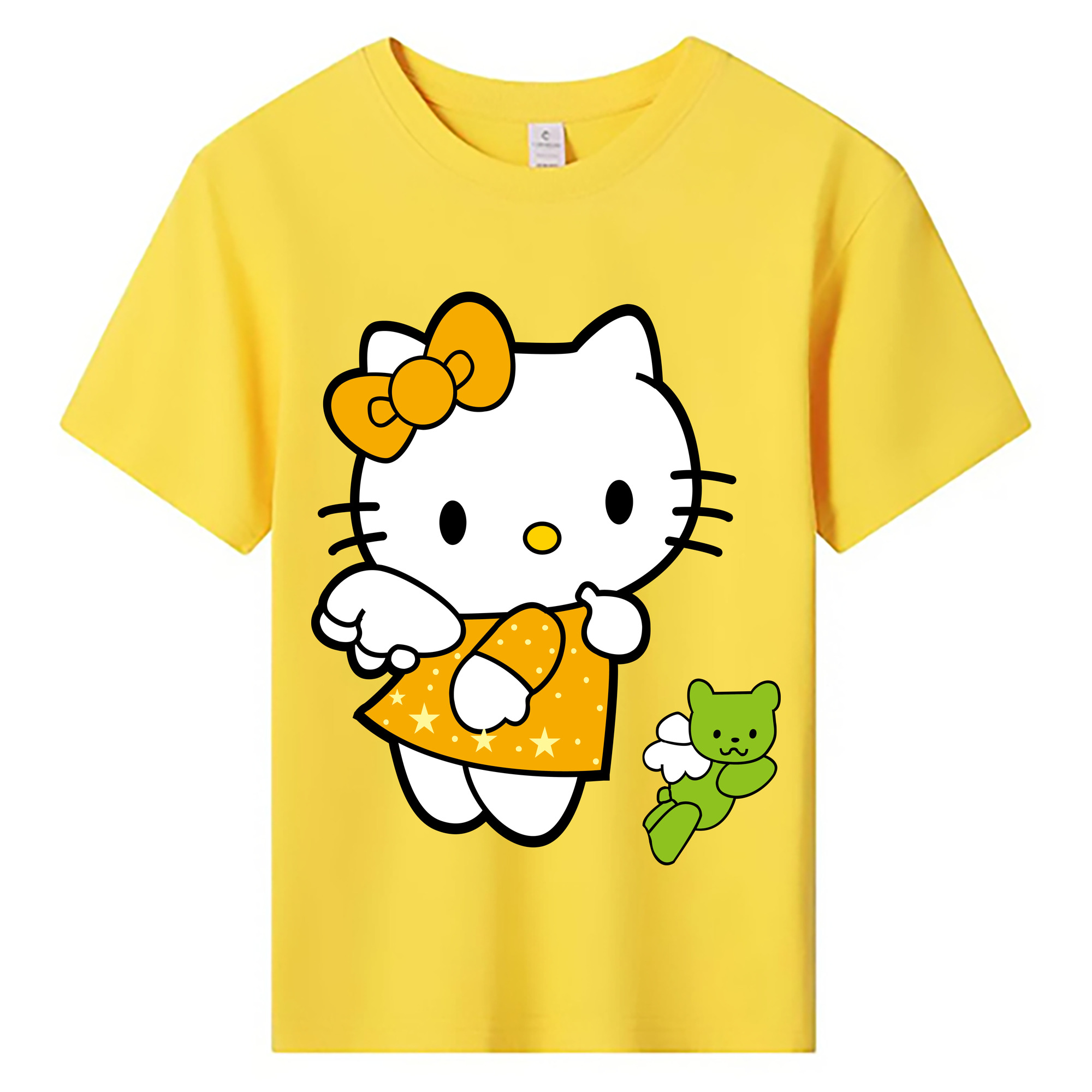 （画像用） Hello Kitty ハローキティ 綿100％キッズTシャツ（フロントプリント）