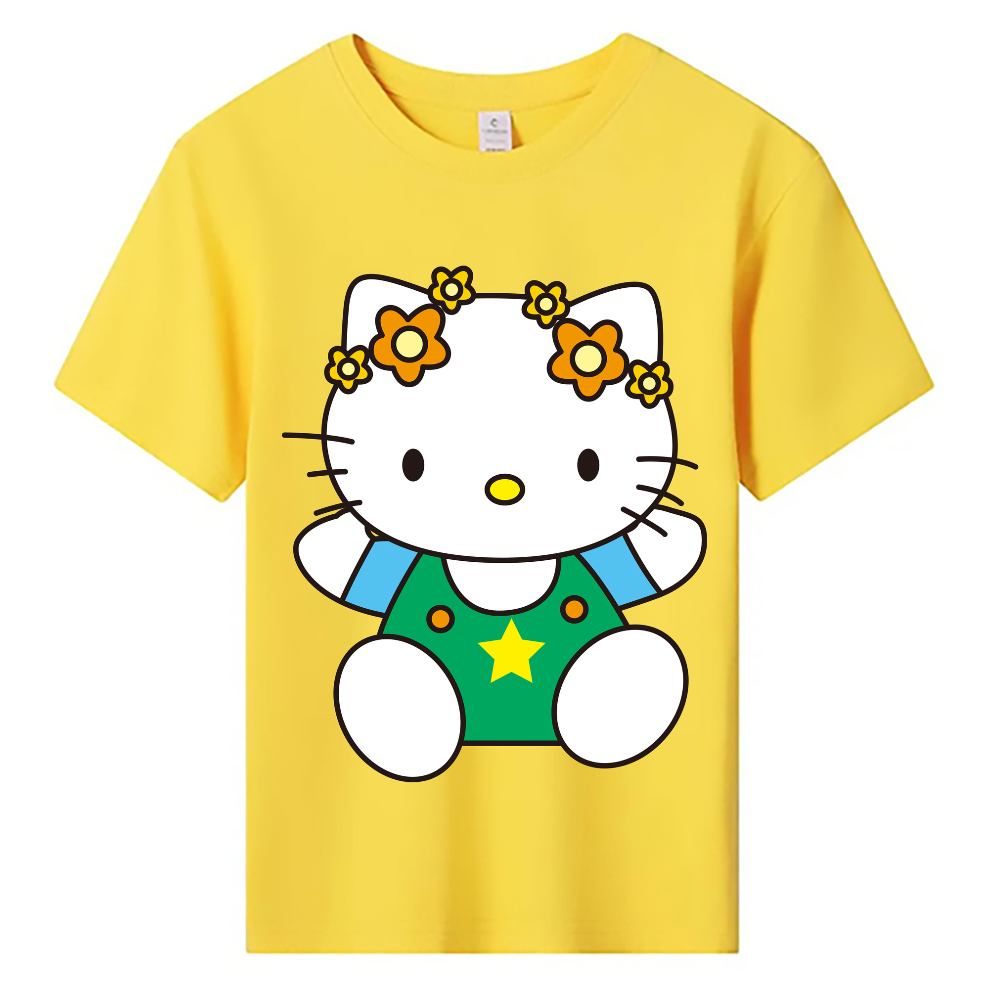 （画像用） Hello Kitty ハローキティ 綿100％キッズTシャツ（フロントプリント）