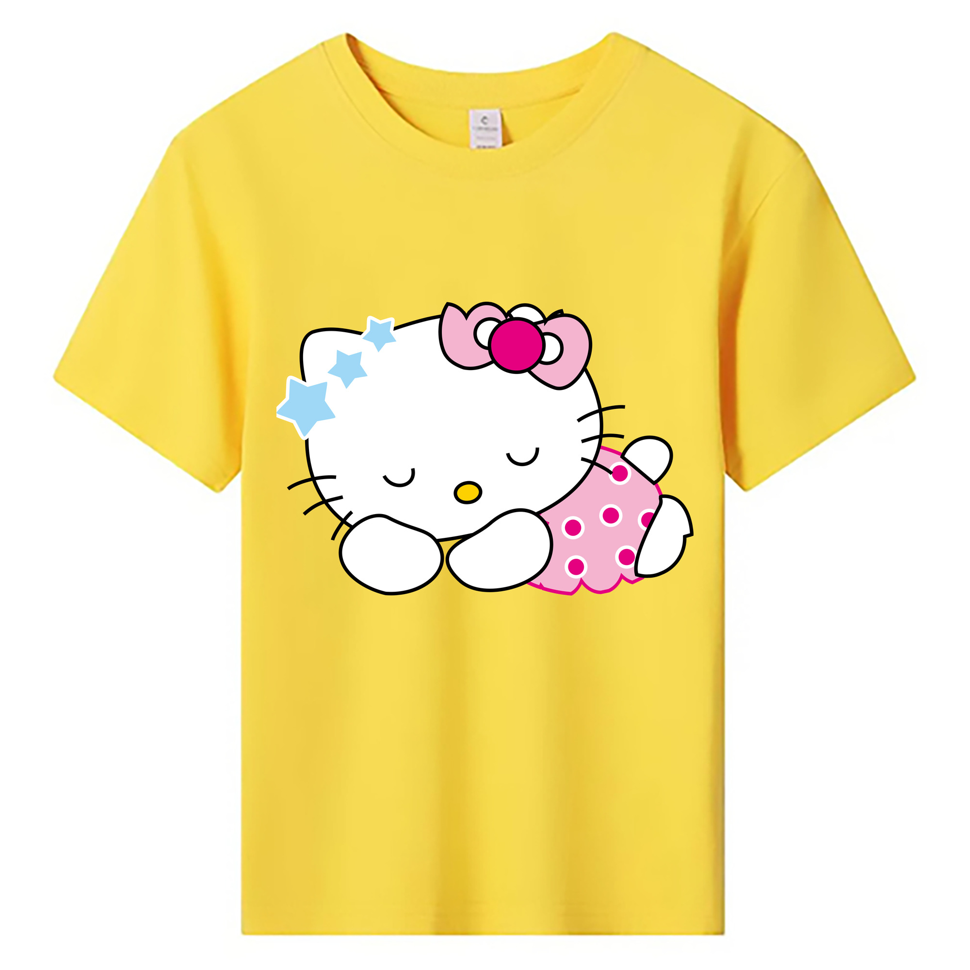 （画像用） Hello Kitty ハローキティ 綿100％キッズTシャツ（フロントプリント）