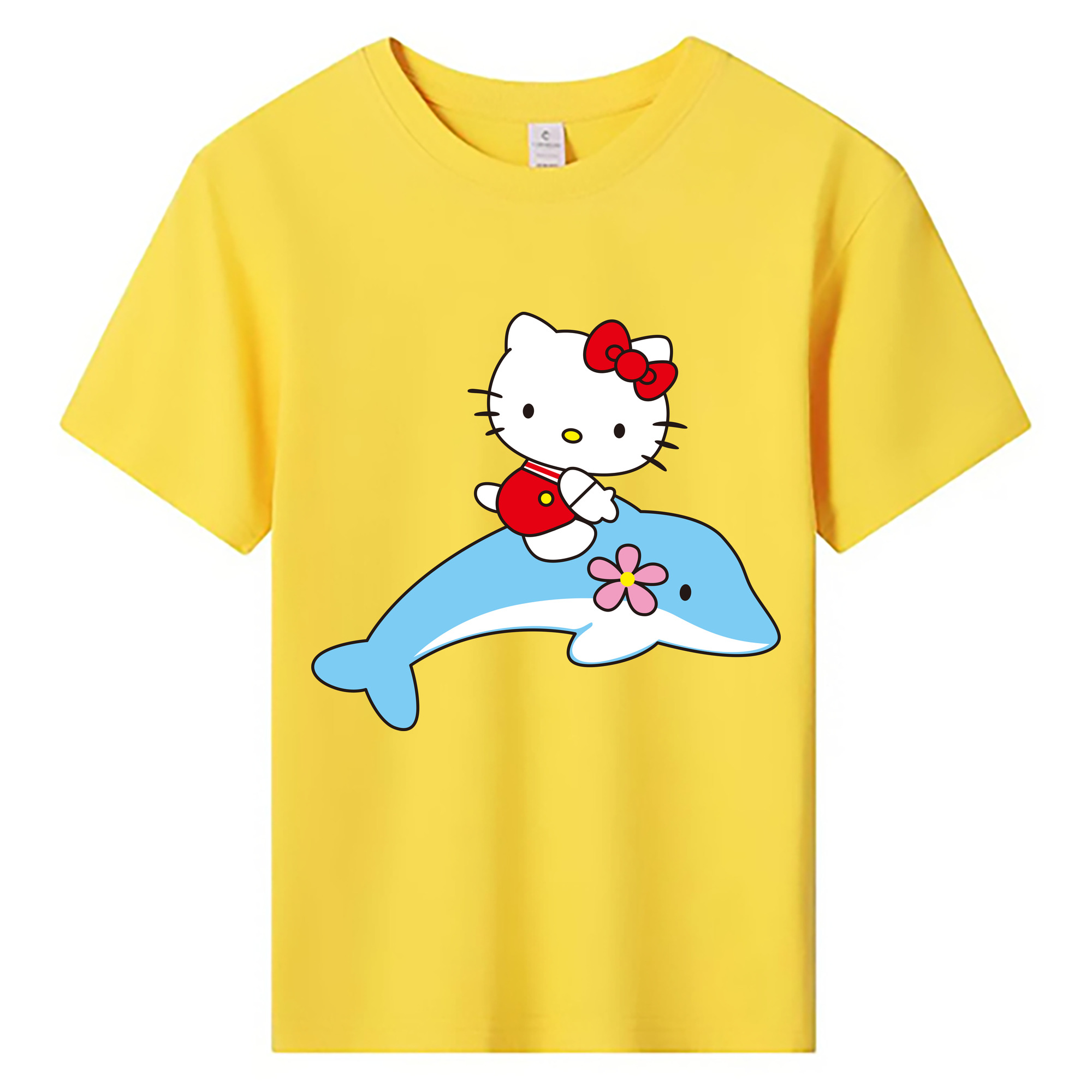 （画像用） Hello Kitty ハローキティ 綿100％キッズTシャツ（フロントプリント）