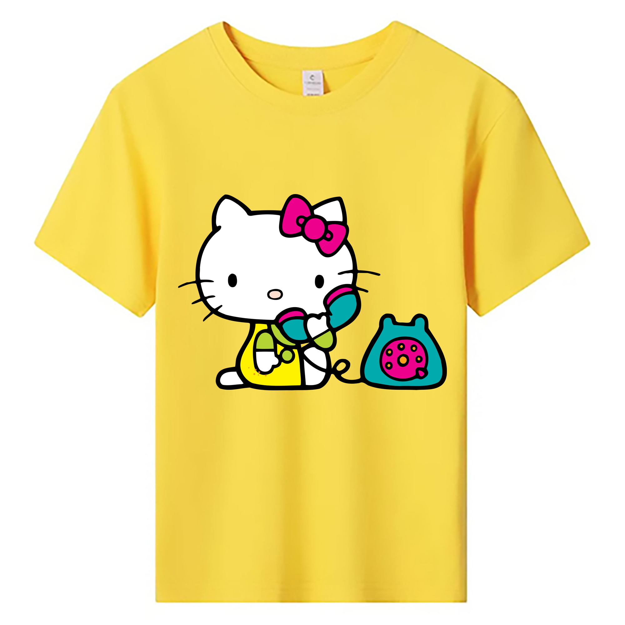 （画像用） Hello Kitty ハローキティ 綿100％キッズTシャツ（フロントプリント）