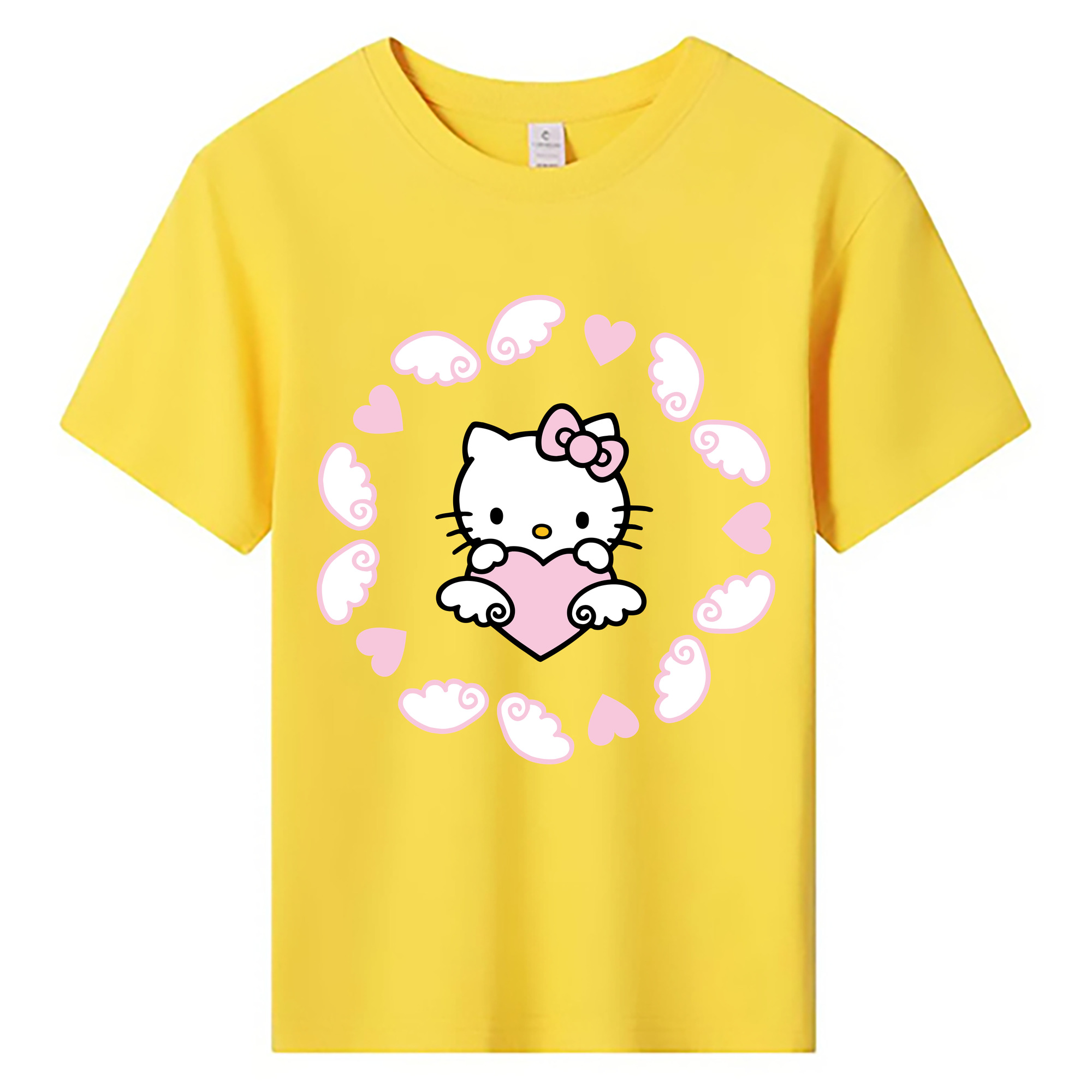 （画像用） Hello Kitty ハローキティ 綿100％キッズTシャツ（フロントプリント）
