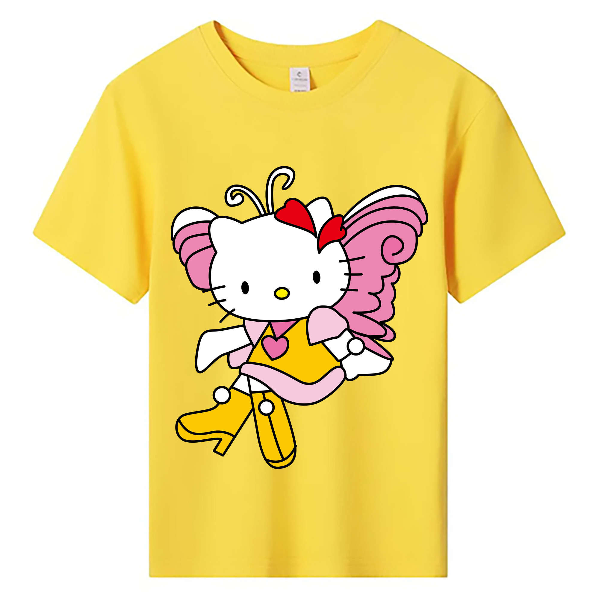 （画像用） Hello Kitty ハローキティ 綿100％キッズTシャツ（フロントプリント）