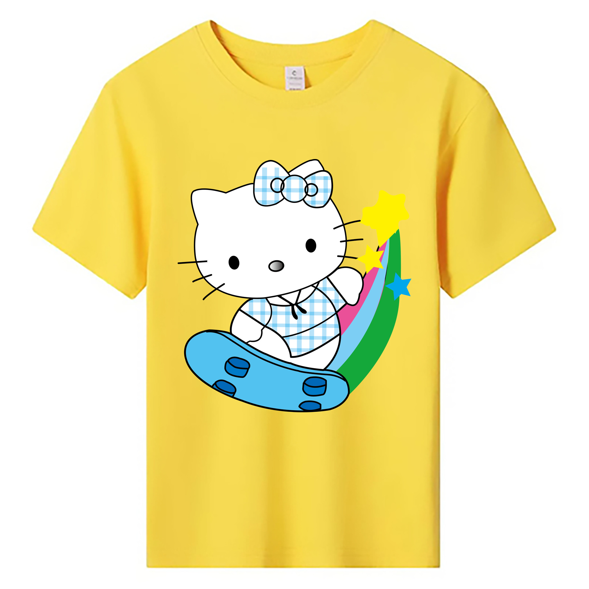 （画像用） Hello Kitty ハローキティ 綿100％キッズTシャツ（フロントプリント）