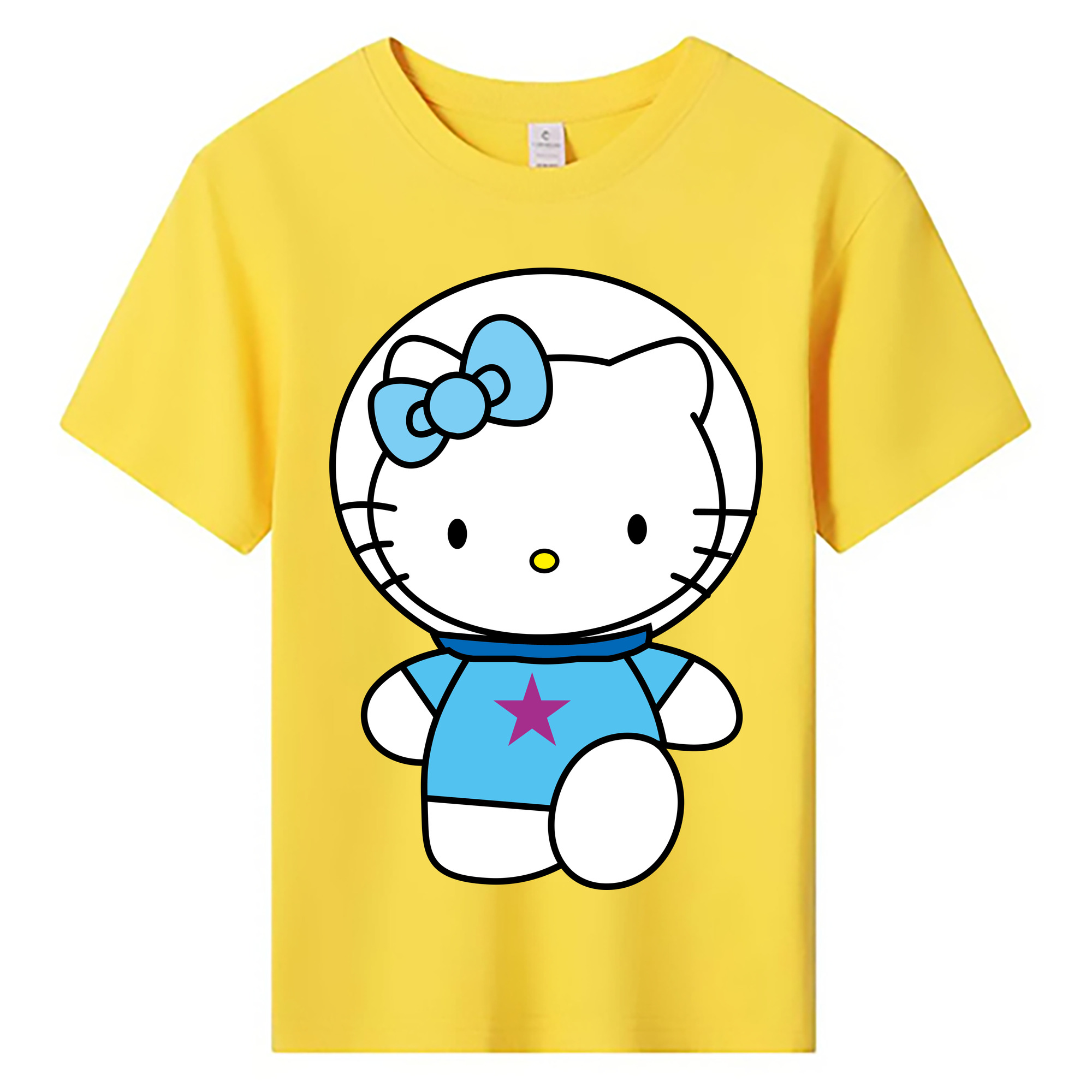（画像用） Hello Kitty ハローキティ 綿100％キッズTシャツ（フロントプリント）