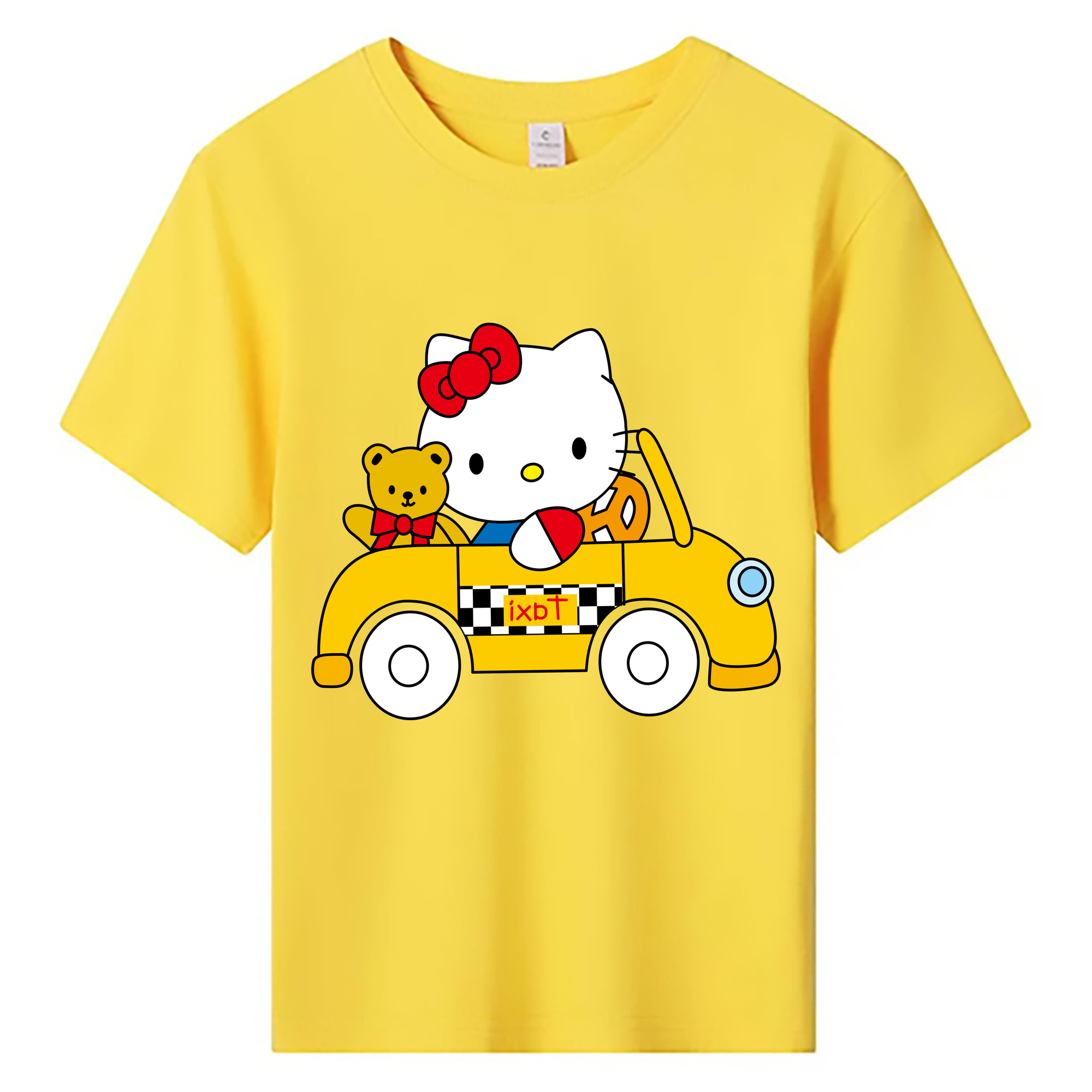 （画像用） Hello Kitty ハローキティ 綿100％キッズTシャツ（フロントプリント）