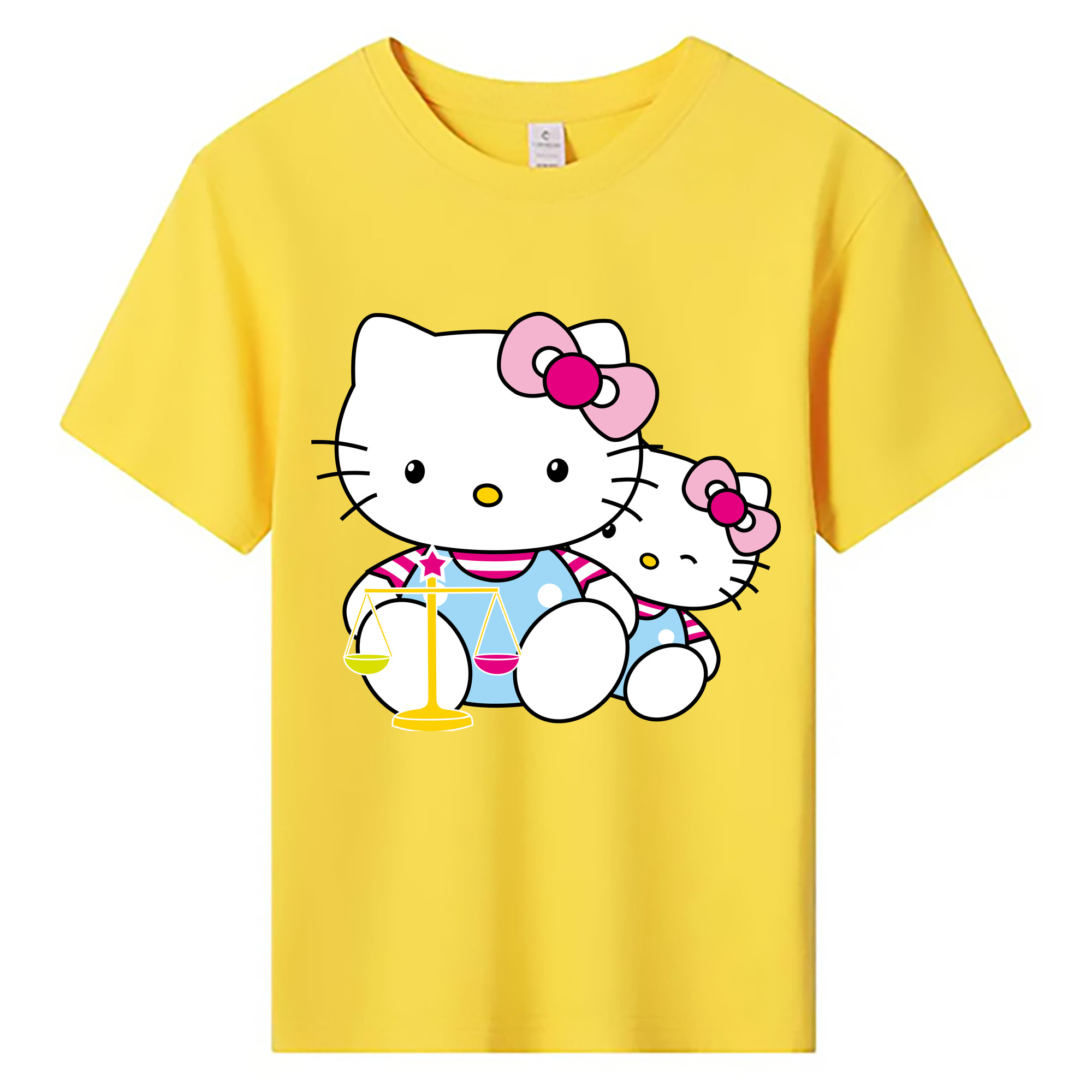 （画像用） Hello Kitty ハローキティ 綿100％キッズTシャツ（フロントプリント）