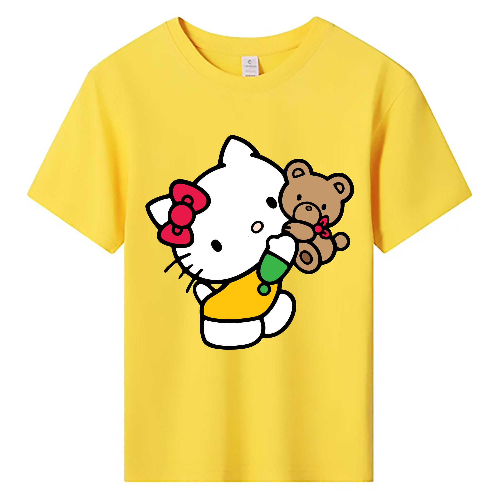 （画像用） Hello Kitty ハローキティ 綿100％キッズTシャツ（フロントプリント）