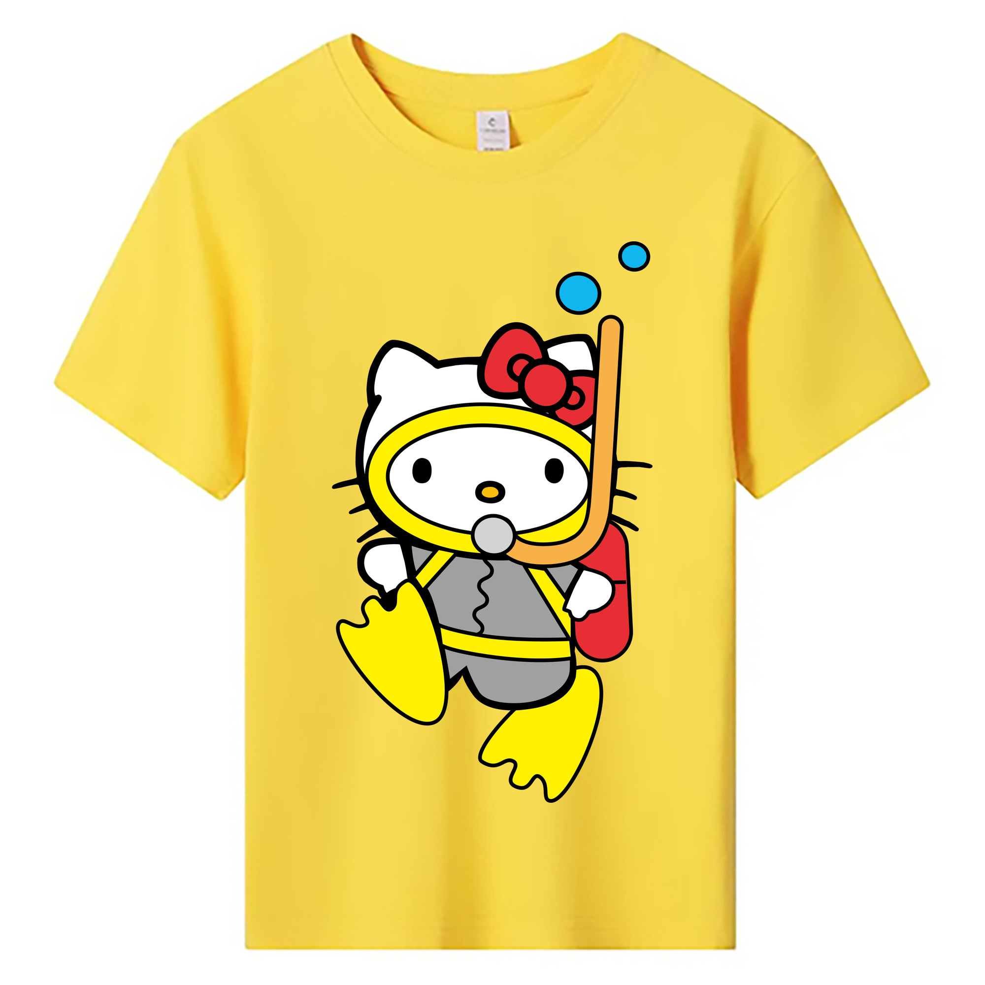 （画像用） Hello Kitty ハローキティ 綿100％キッズTシャツ（フロントプリント）