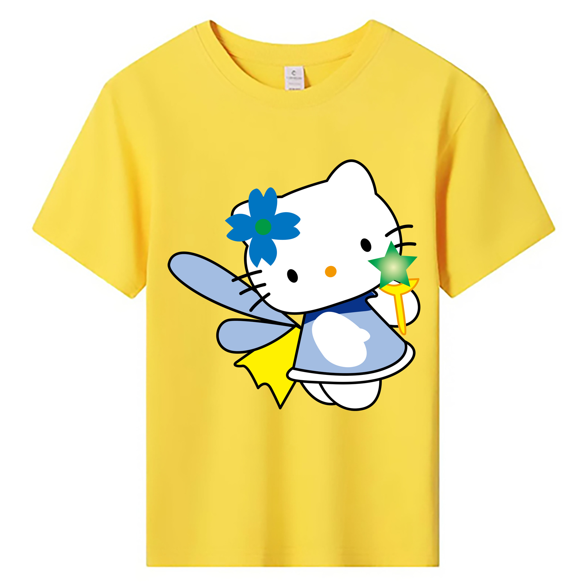 （画像用） Hello Kitty ハローキティ 綿100％キッズTシャツ（フロントプリント）