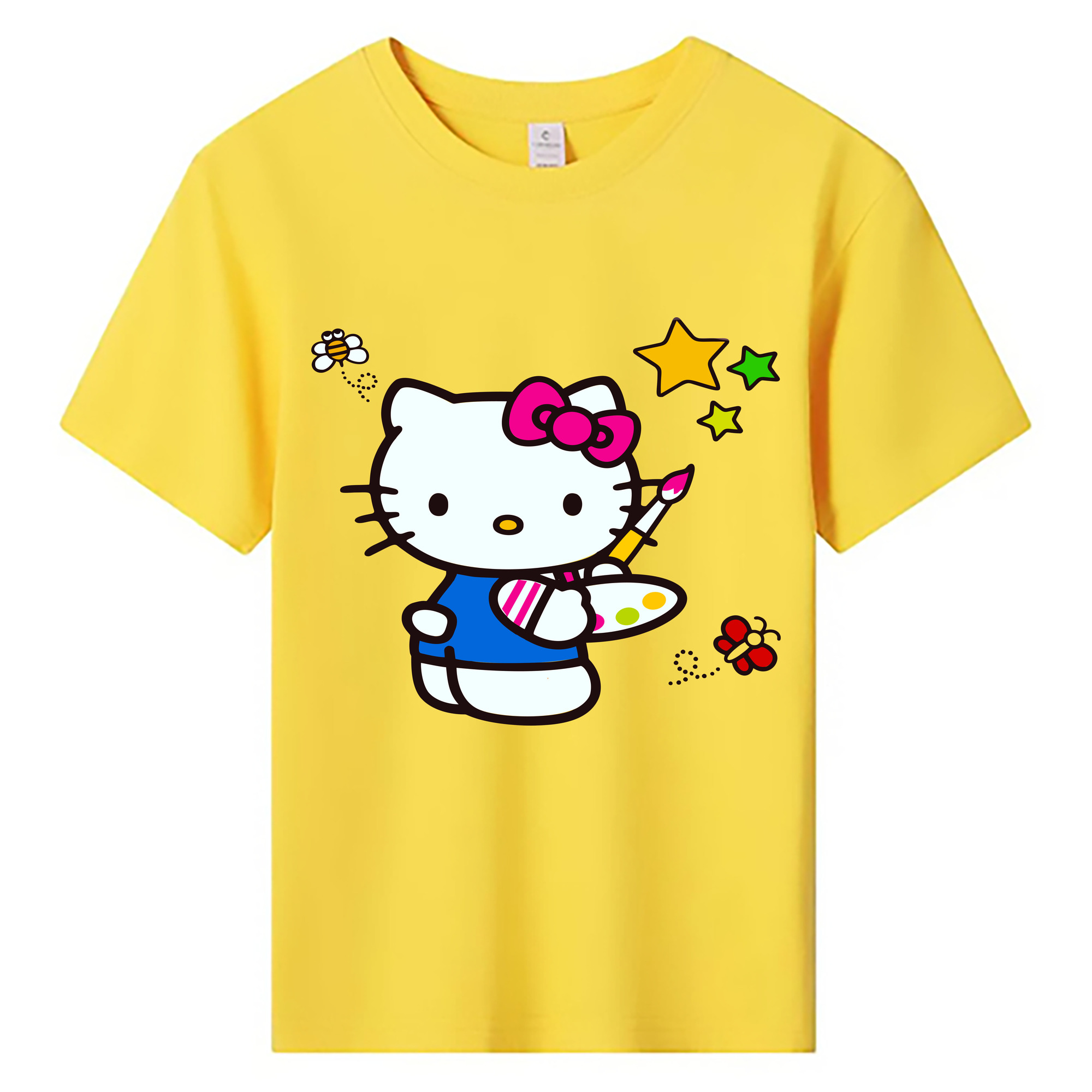 （画像用） Hello Kitty ハローキティ 綿100％キッズTシャツ（フロントプリント）