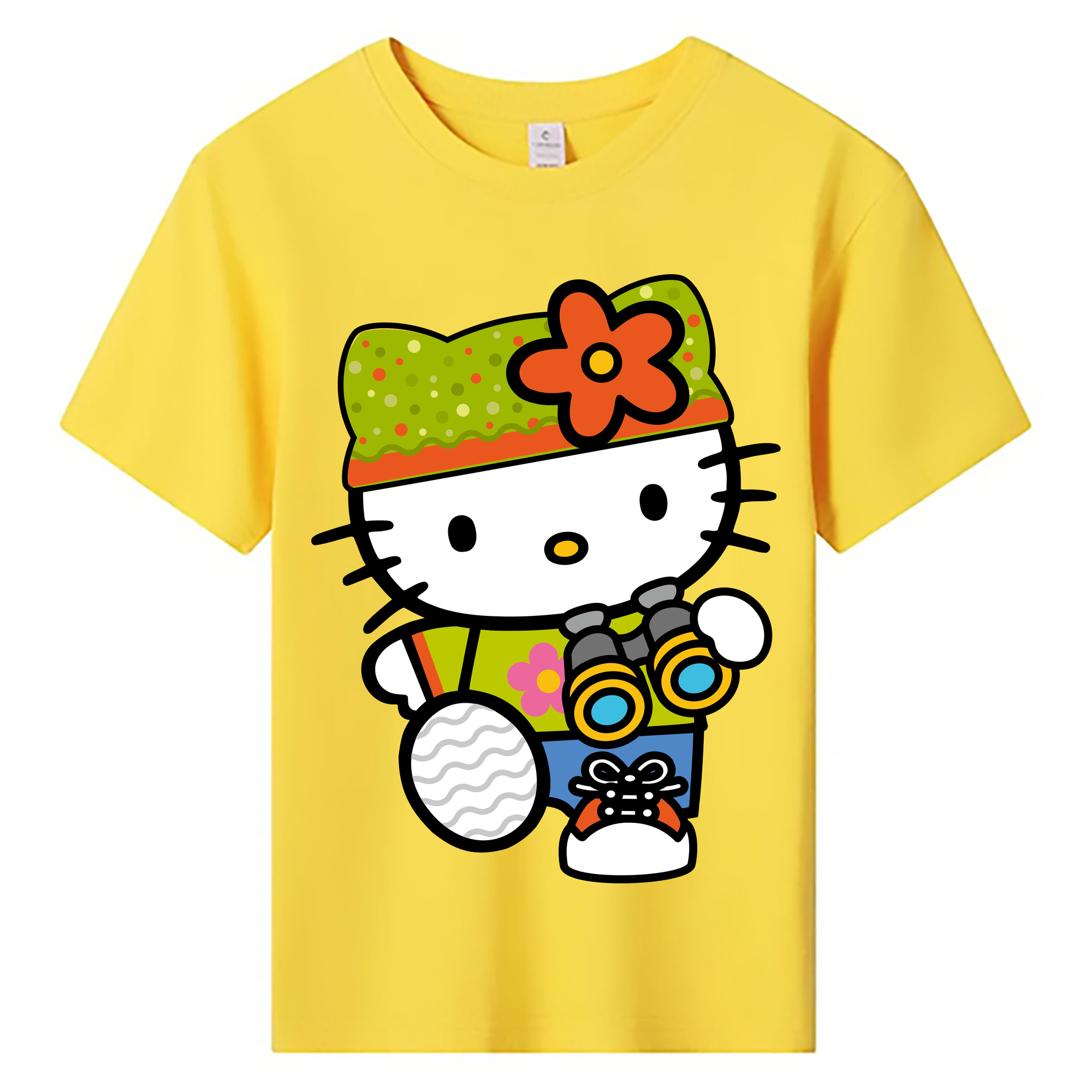 （画像用） Hello Kitty ハローキティ 綿100％キッズTシャツ（フロントプリント）