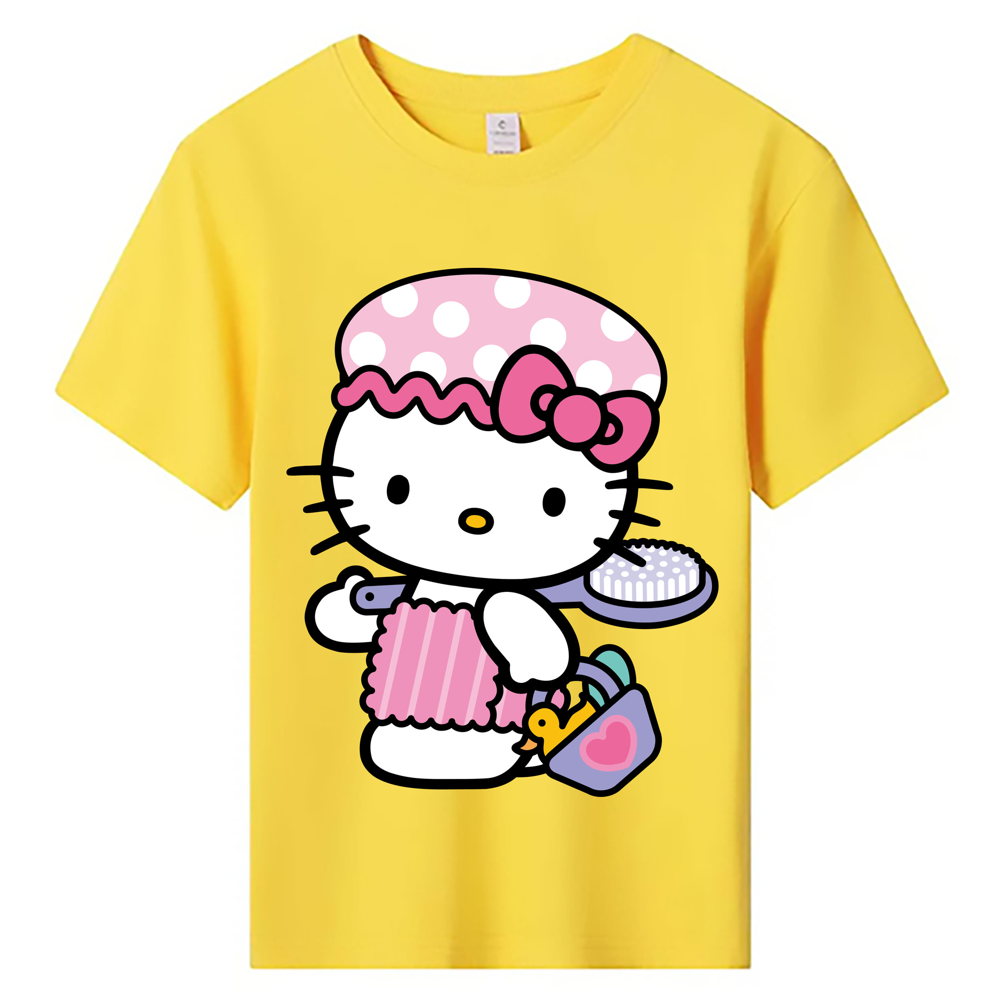 （画像用） Hello Kitty ハローキティ 綿100％キッズTシャツ（フロントプリント）