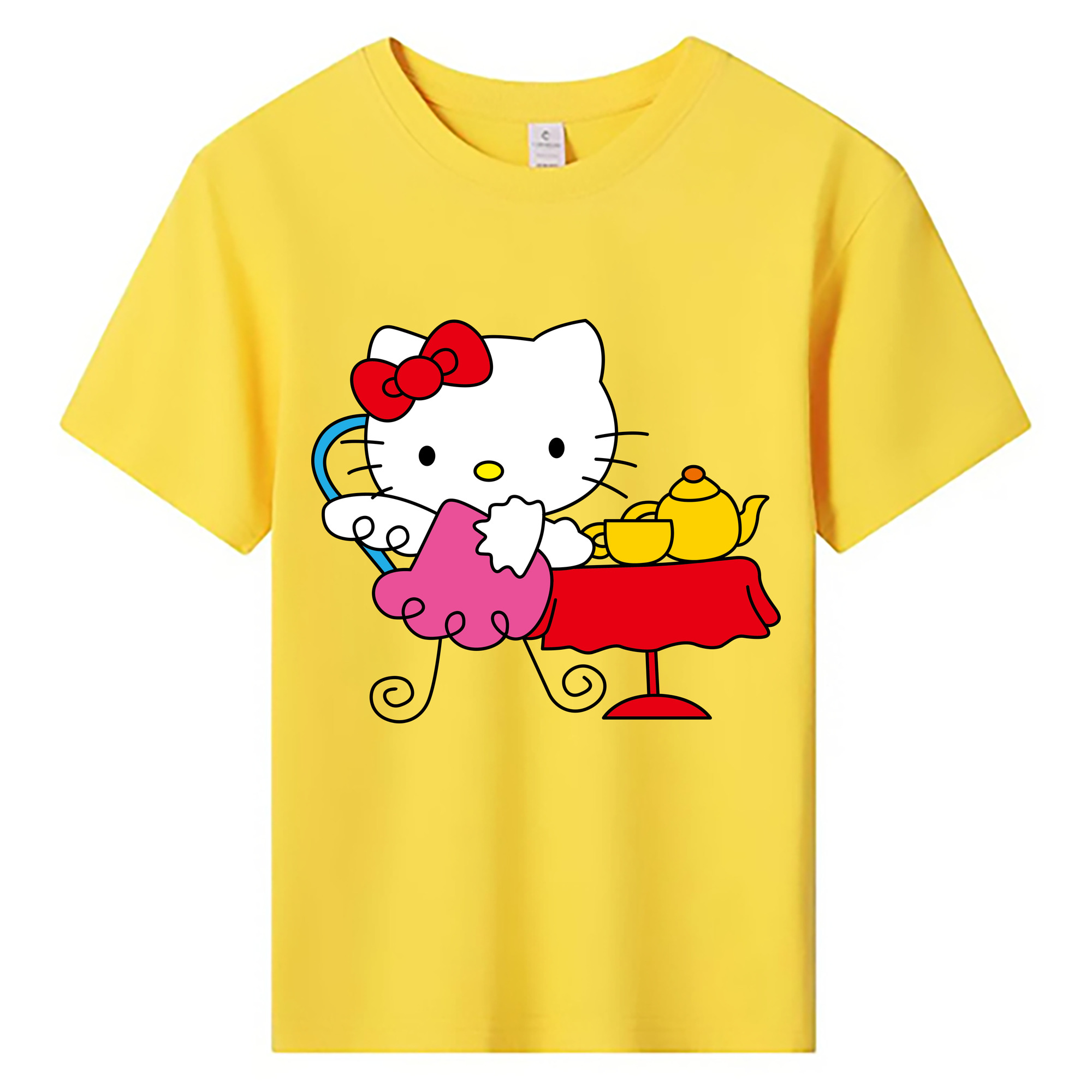 （画像用） Hello Kitty ハローキティ 綿100％キッズTシャツ（フロントプリント）