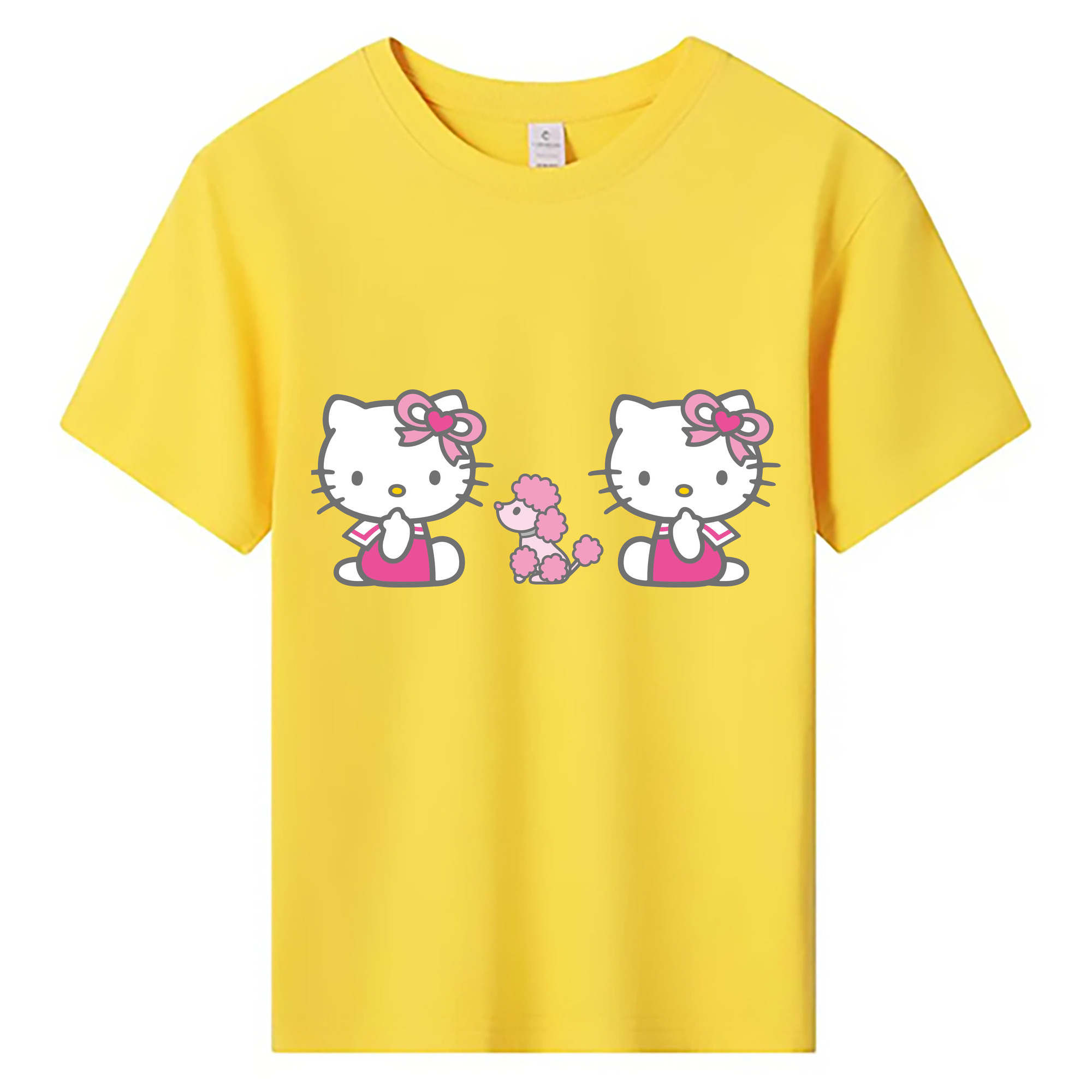 （画像用） Hello Kitty ハローキティ 綿100％キッズTシャツ（フロントプリント）
