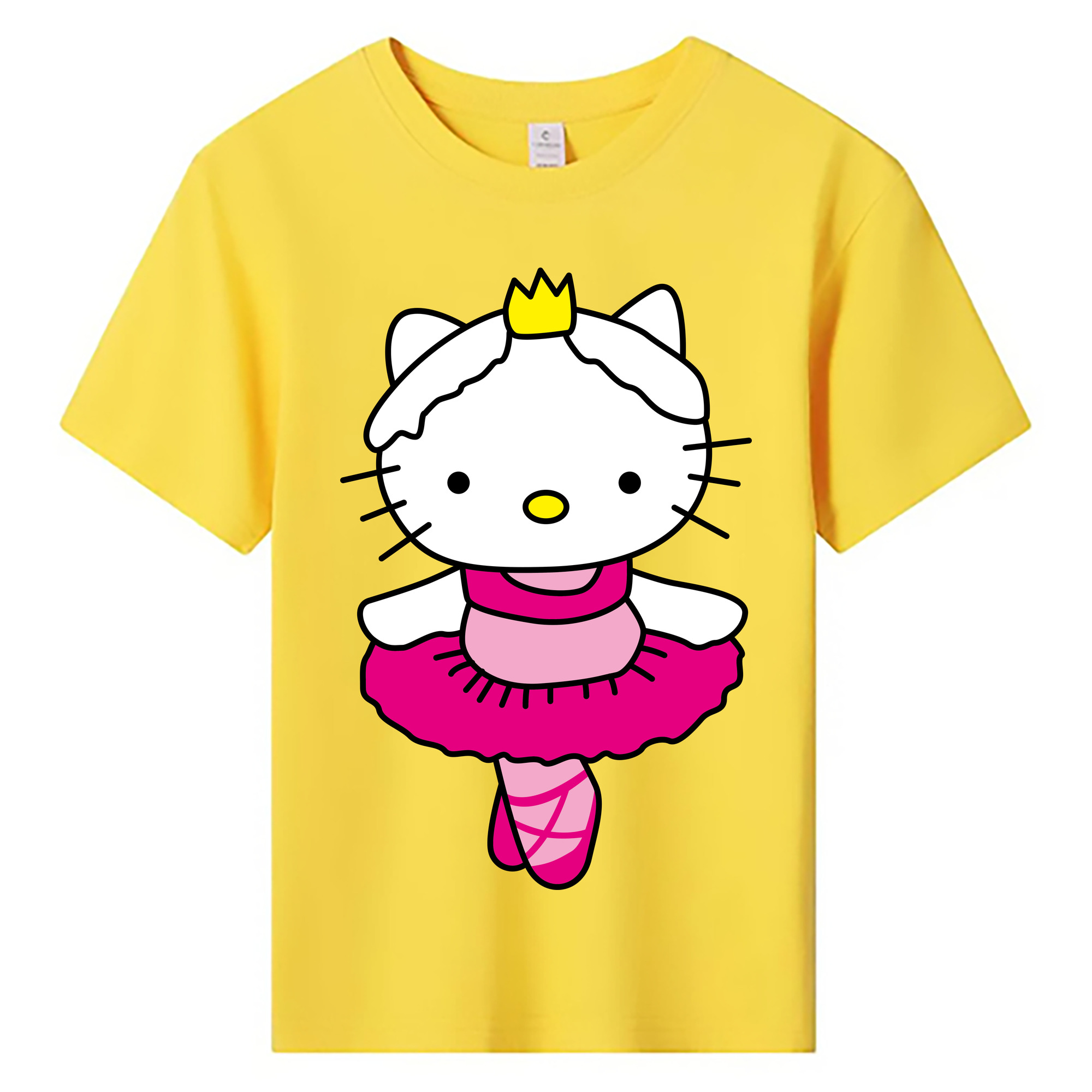 （画像用） Hello Kitty ハローキティ 綿100％キッズTシャツ（フロントプリント）
