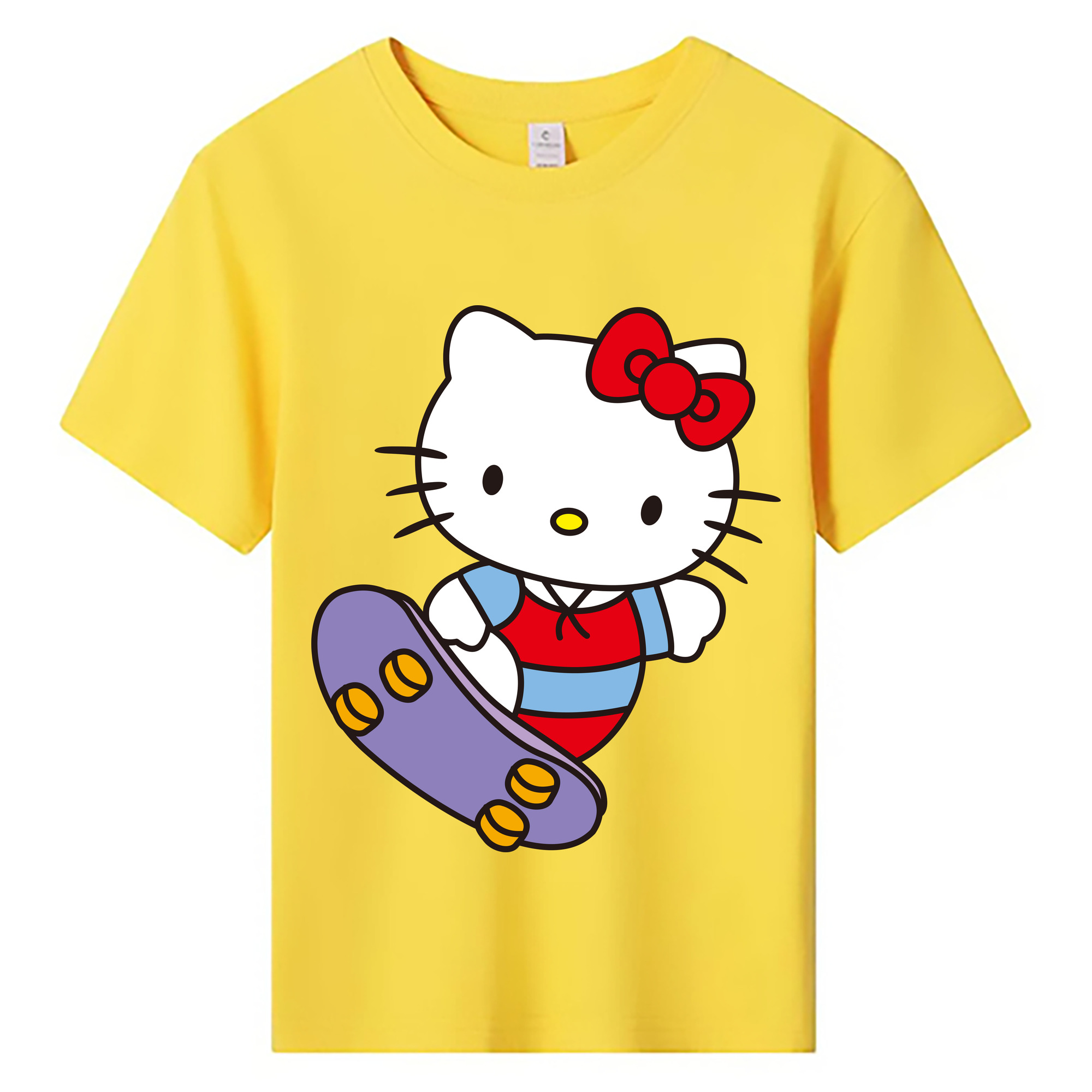 （画像用） Hello Kitty ハローキティ 綿100％キッズTシャツ（フロントプリント）