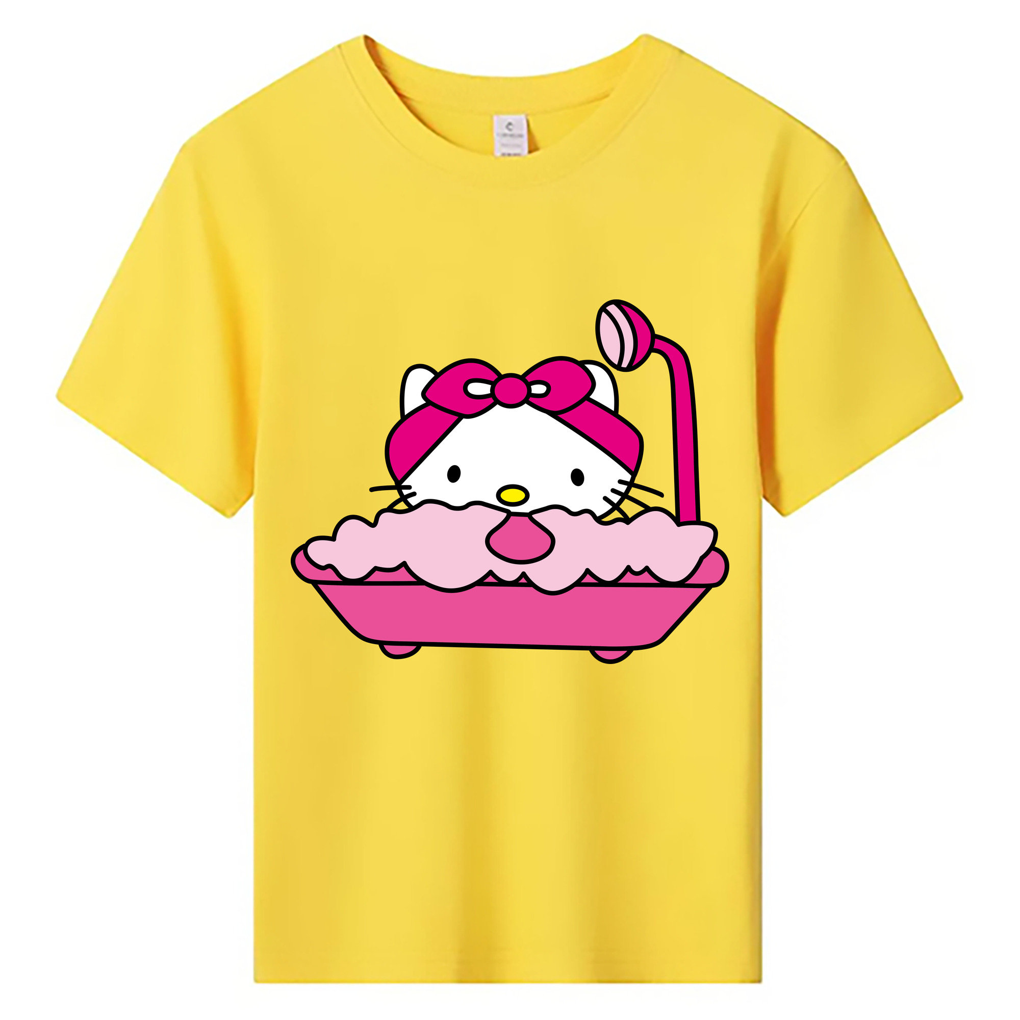 （画像用） Hello Kitty ハローキティ 綿100％キッズTシャツ（フロントプリント）